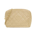 Chanel Beige Grained Calfskin Shoulder Bag