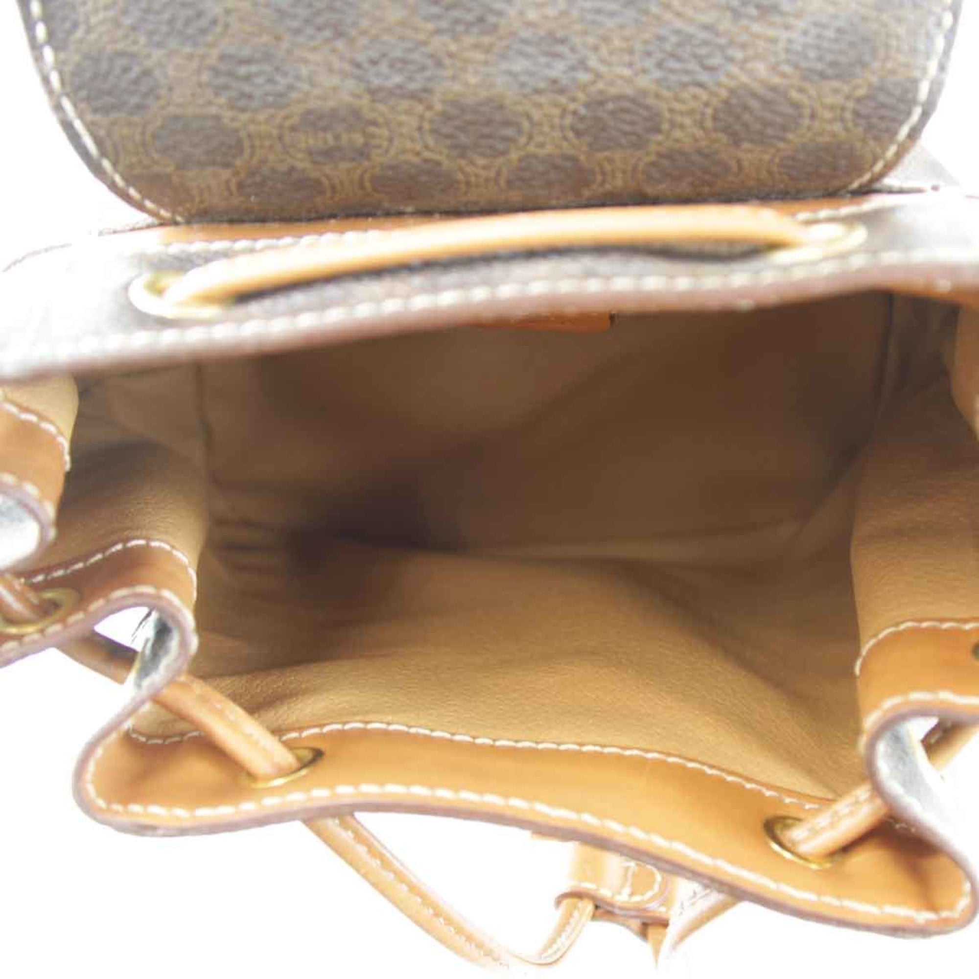 Celine Brown Pvc Leather Backpack