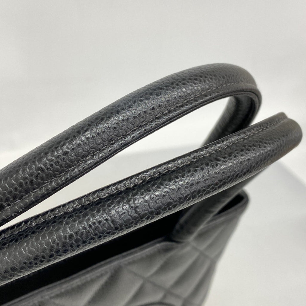 Chanel Black Grained Calfskin Tote Bag