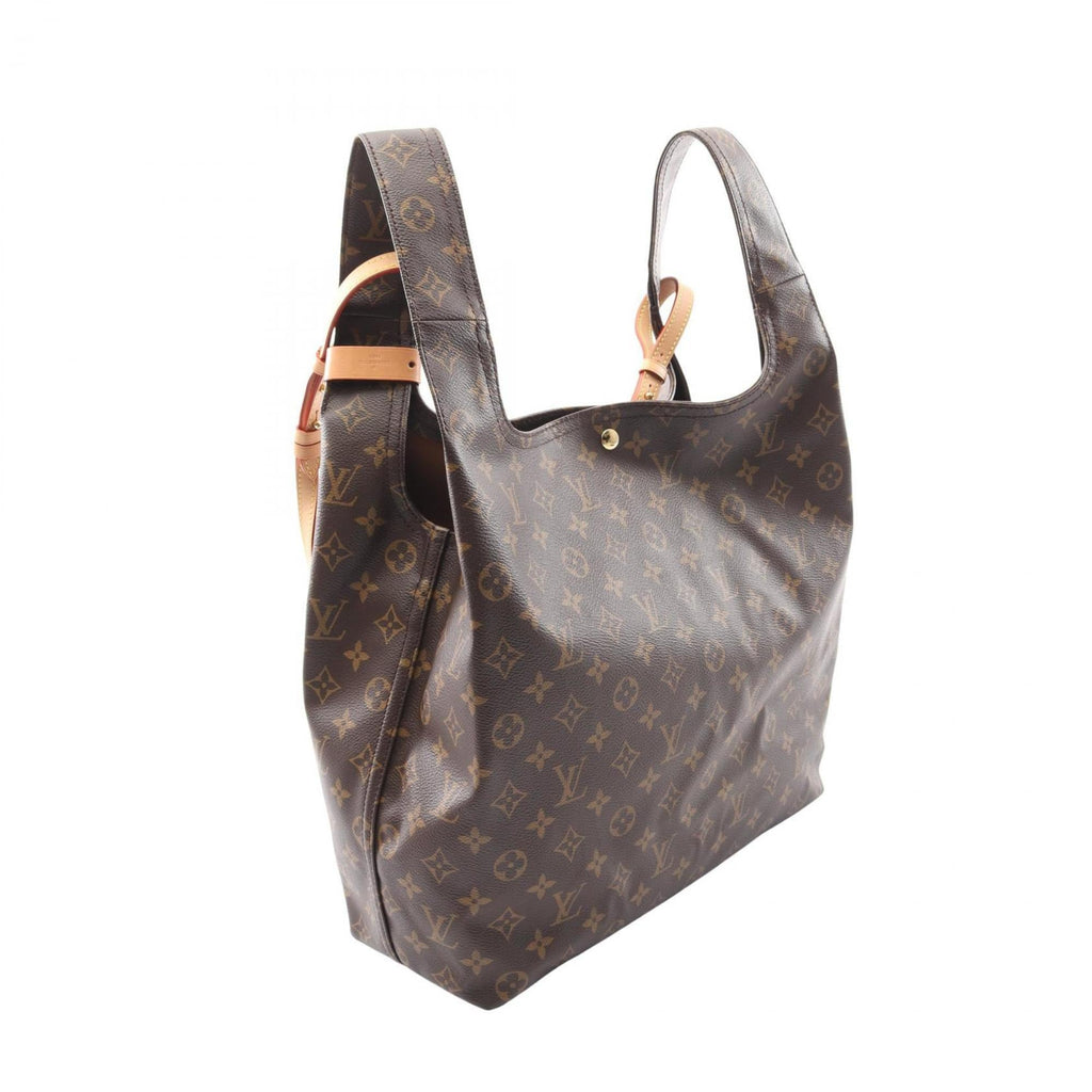 Louis Vuitton Brown Coated Canvas Leather Handbag