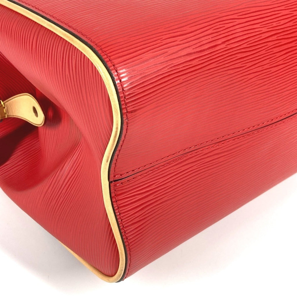 Louis Vuitton Red Color Epi Leather Boston Bag Handbag Shoulder Bag