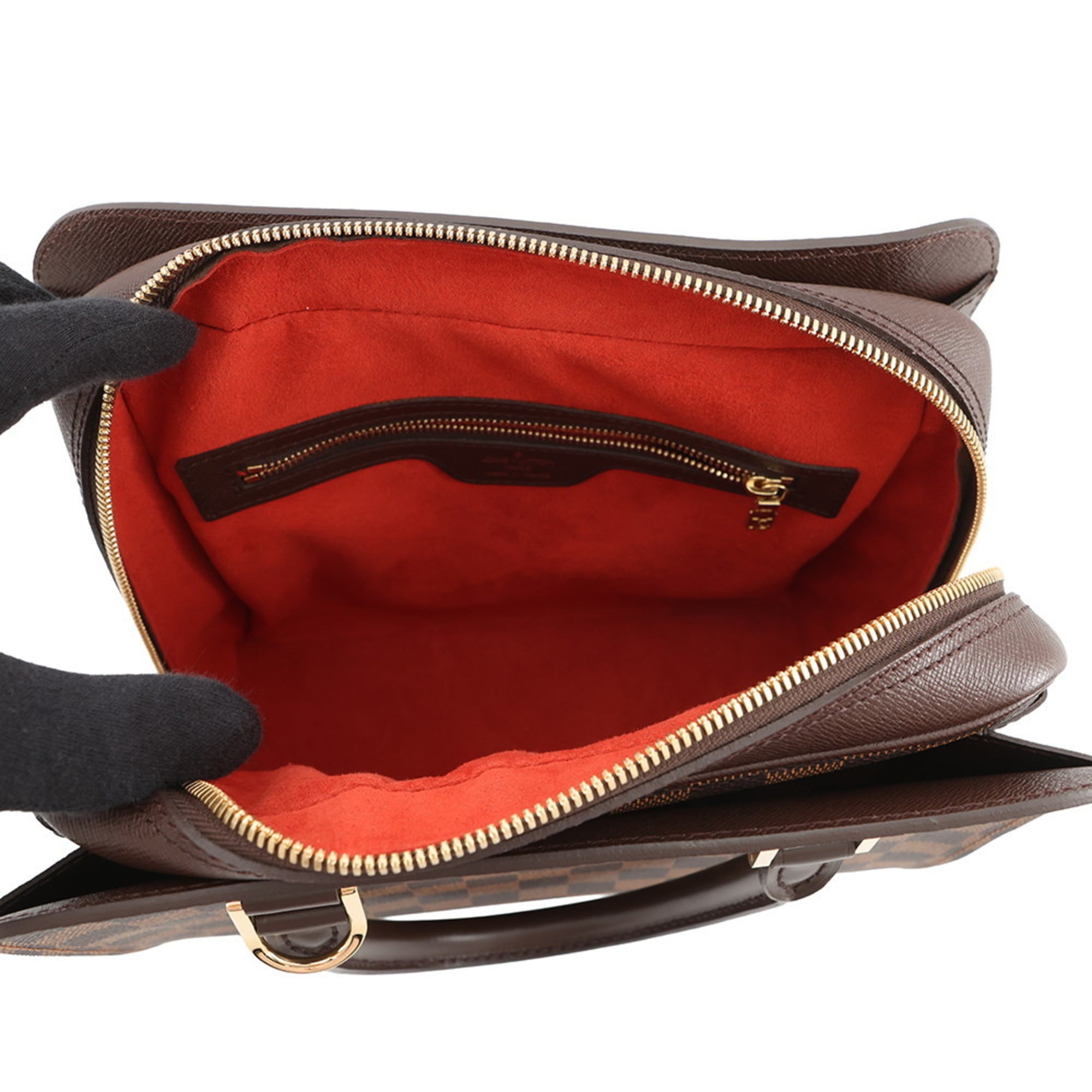 Louis Vuitton Red Color Coated Canvas Handbag