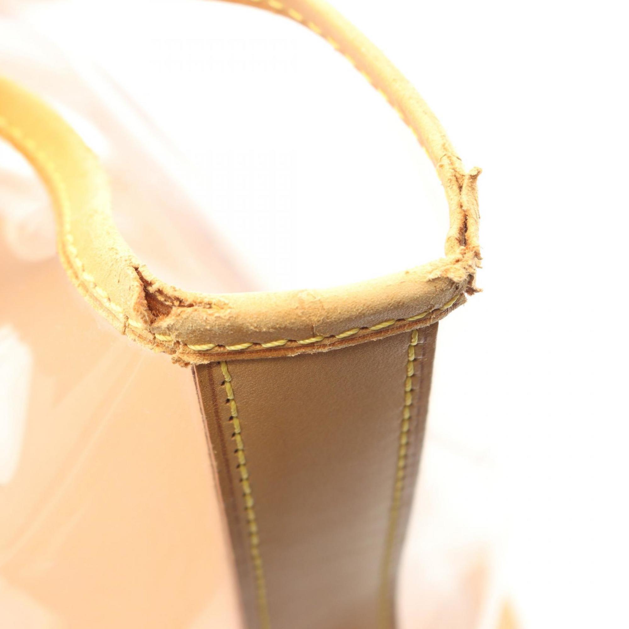 Louis Vuitton Brown Clear Vinyl Leather Tote Bag