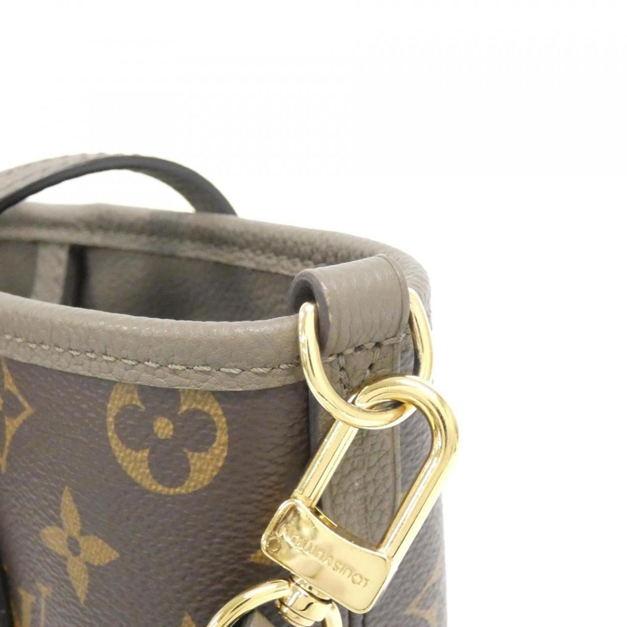 Louis Vuitton Brown Coated Canvas Leather Handbag