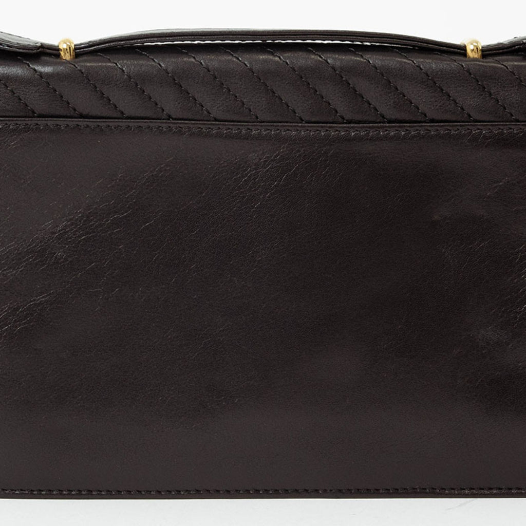 Celine Black Leather Shoulder Bag
