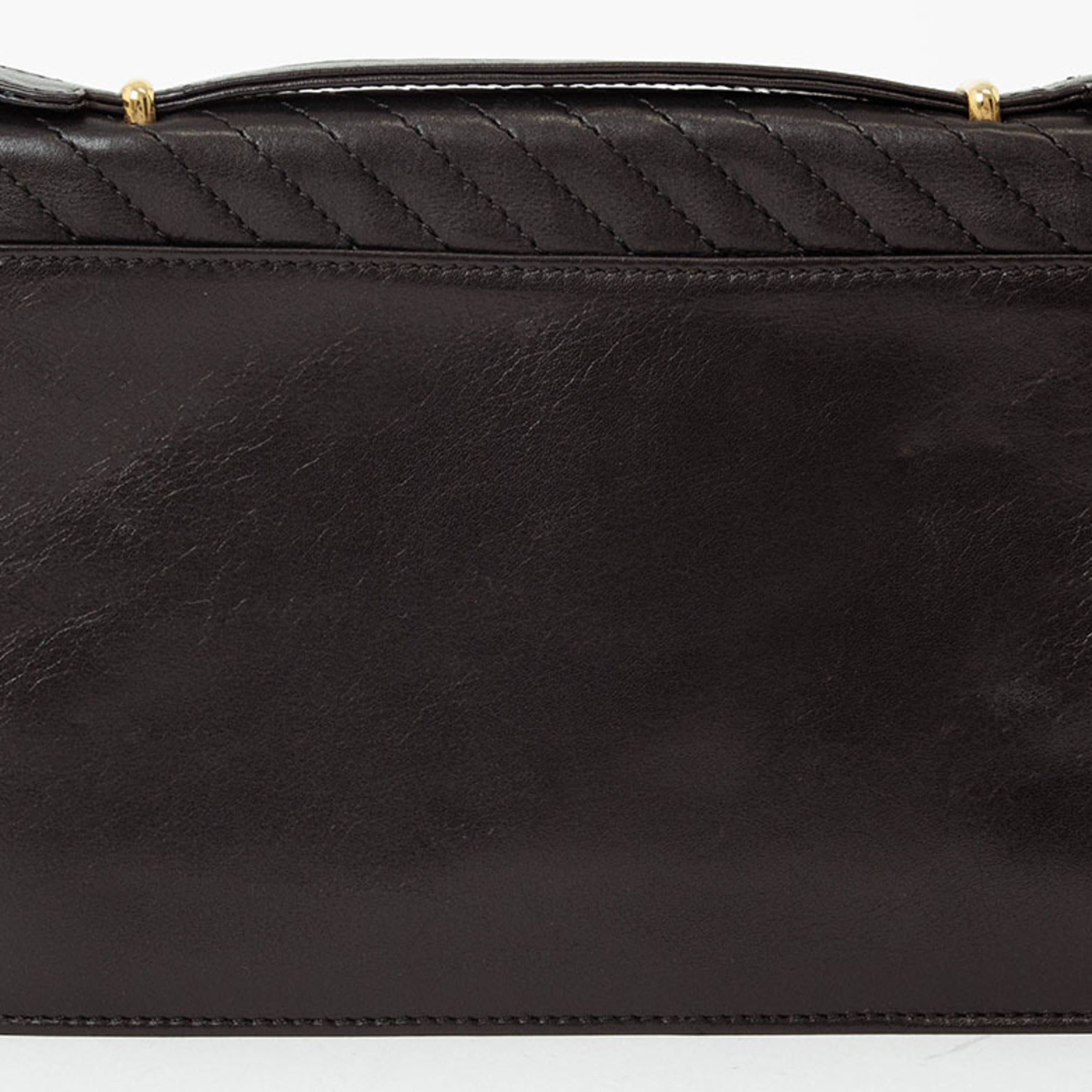 Celine Black Leather Shoulder Bag