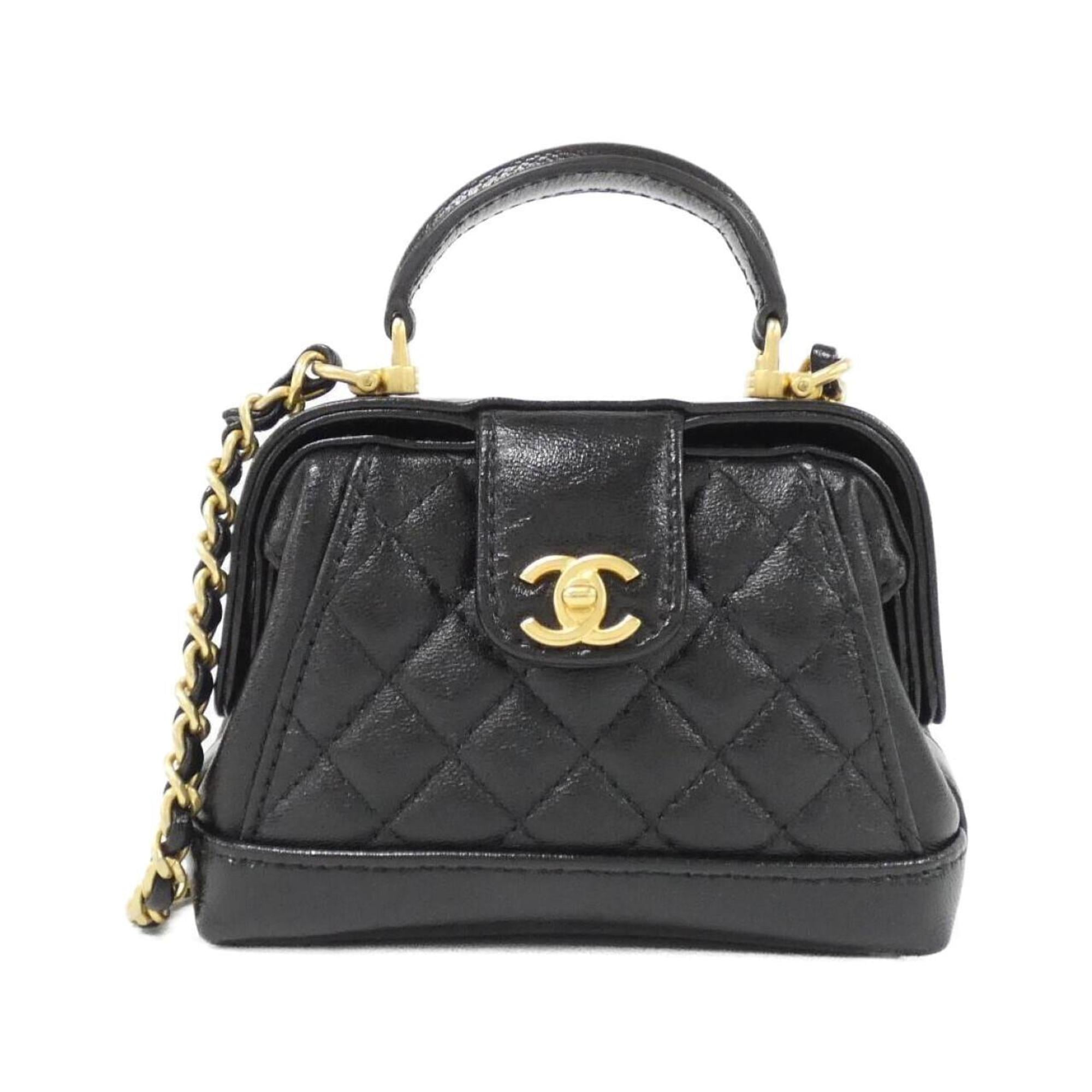 Chanel Black Leather Shoulder Bag