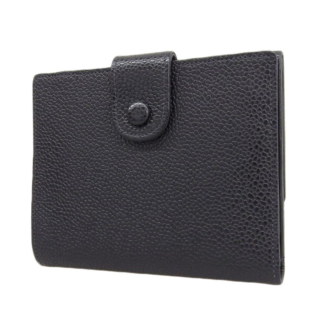 Chanel Black Grained Calfskin Wallet (Bi-Fold)