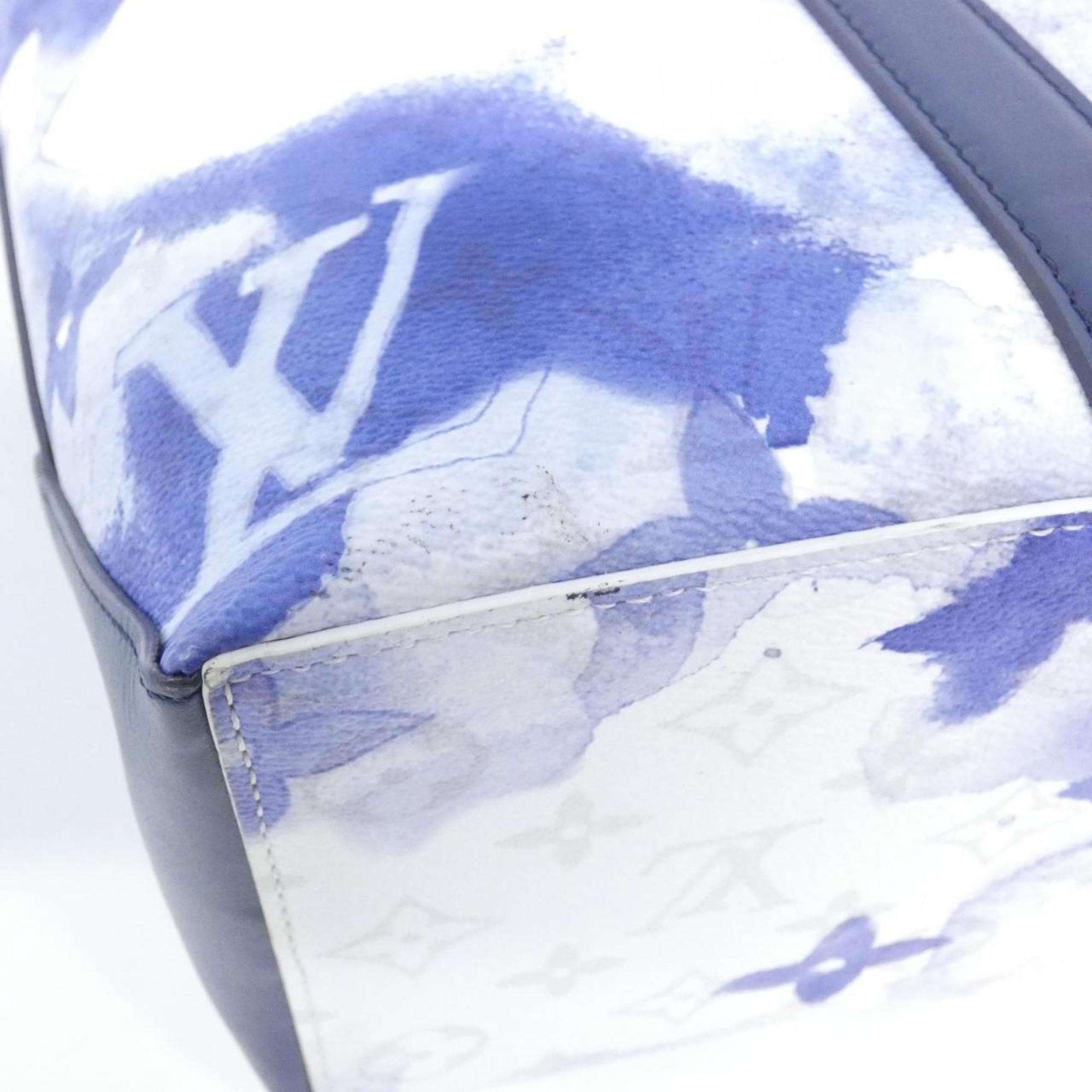 Louis Vuitton Blue Coated Canvas Handbag