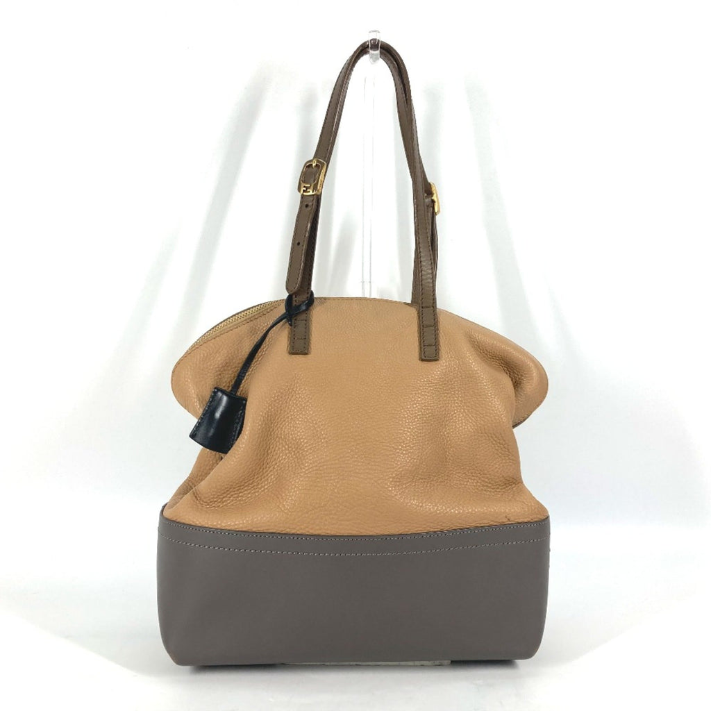 Fendi Beige Leather Shoulder Bag