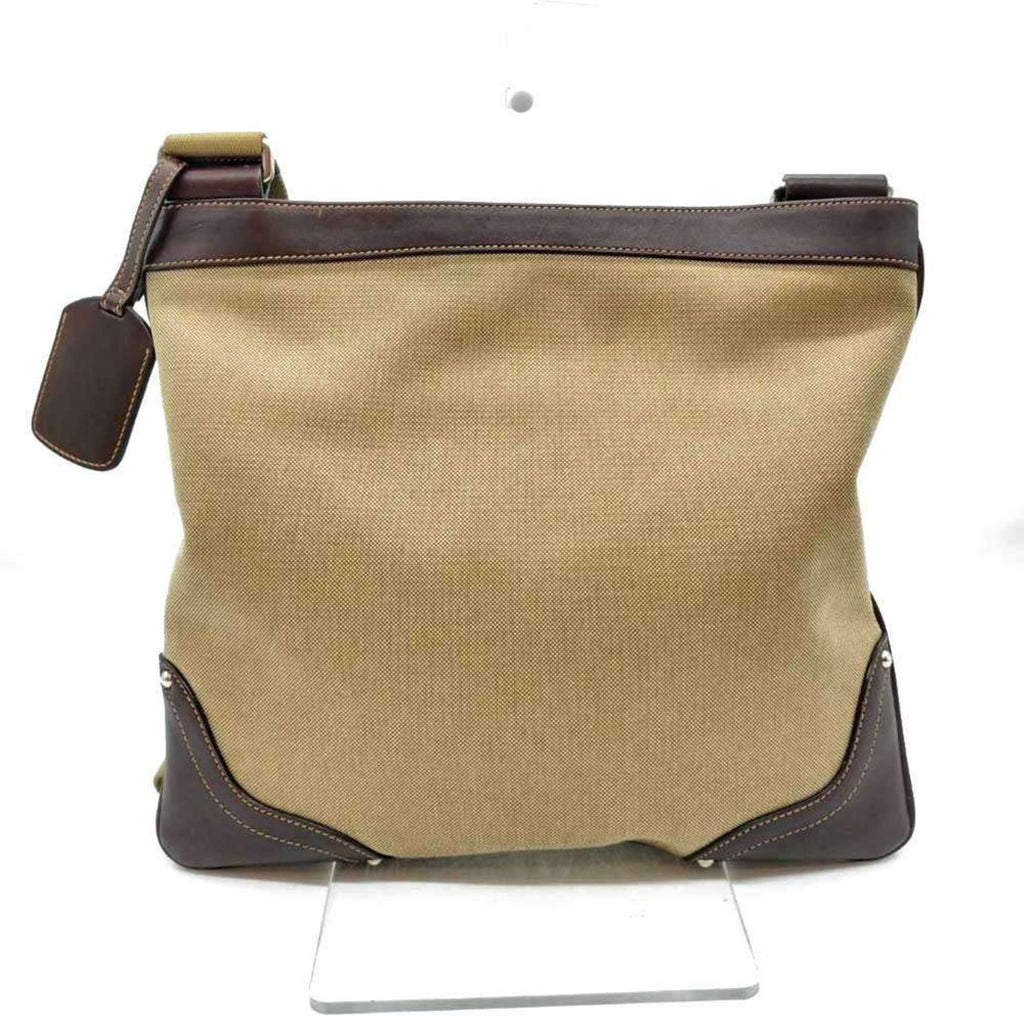 Prada Brown Jacquard Shoulder Bag
