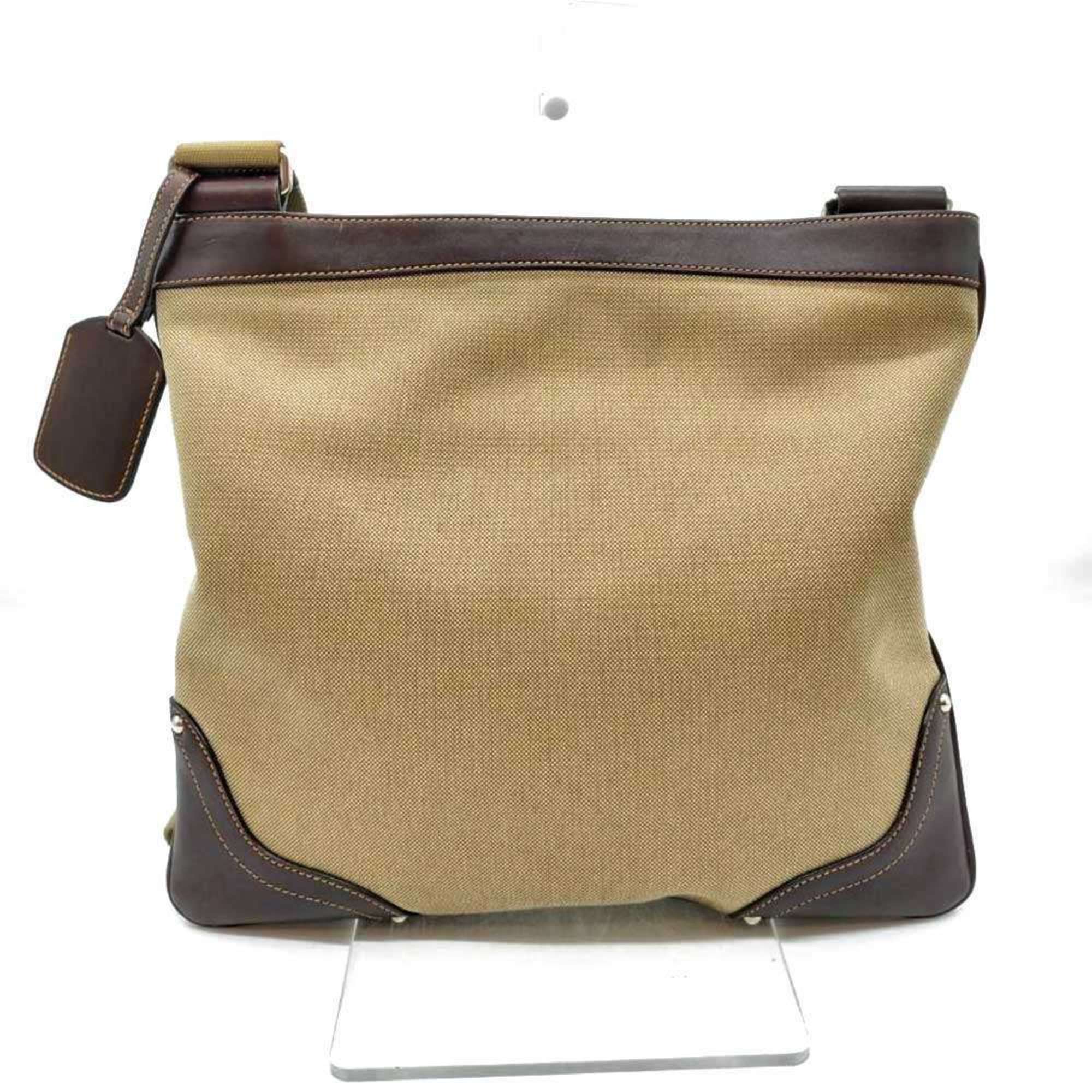 Prada Brown Jacquard Shoulder Bag