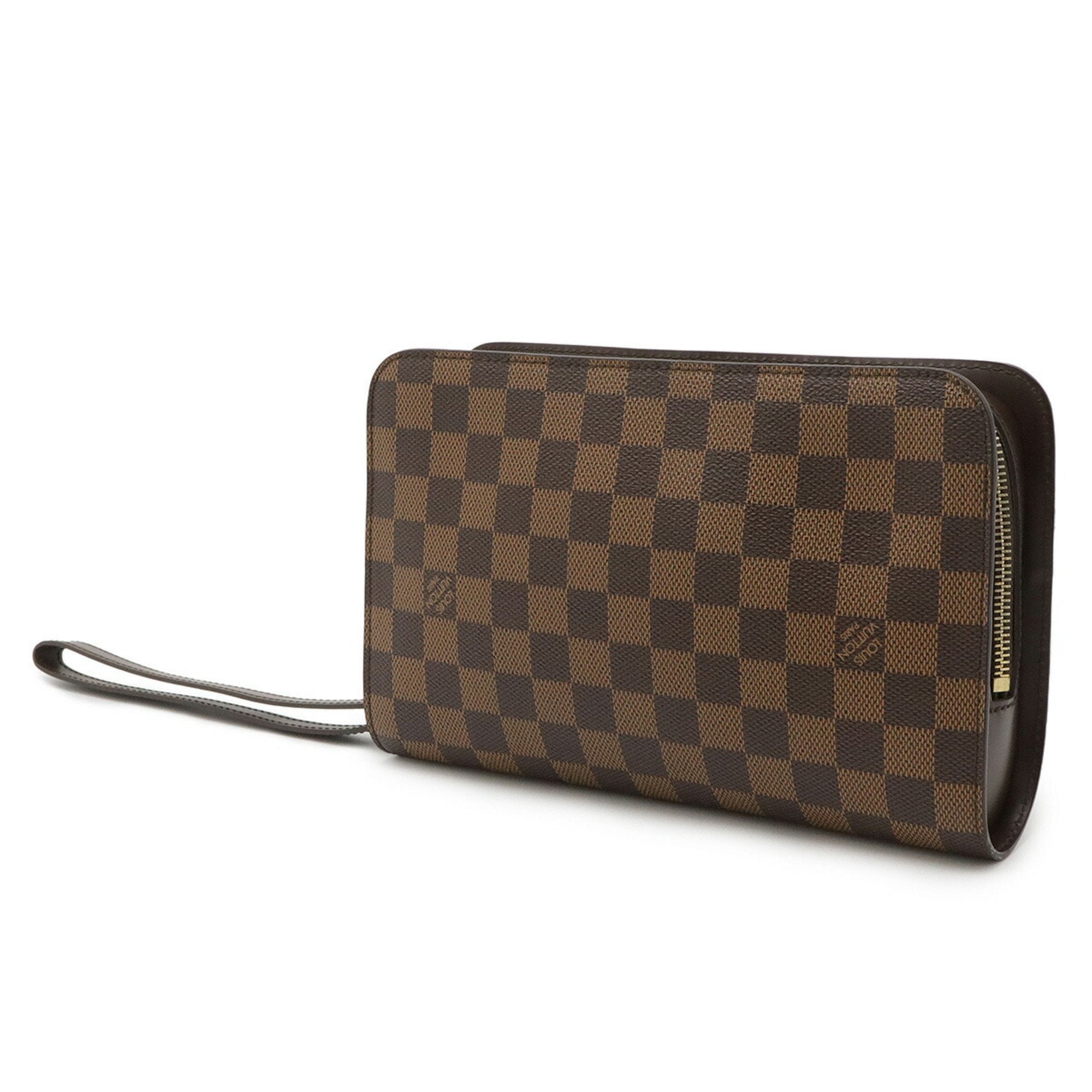 Louis Vuitton Damier Brown Damier Canvas Pvc Clutch Bag