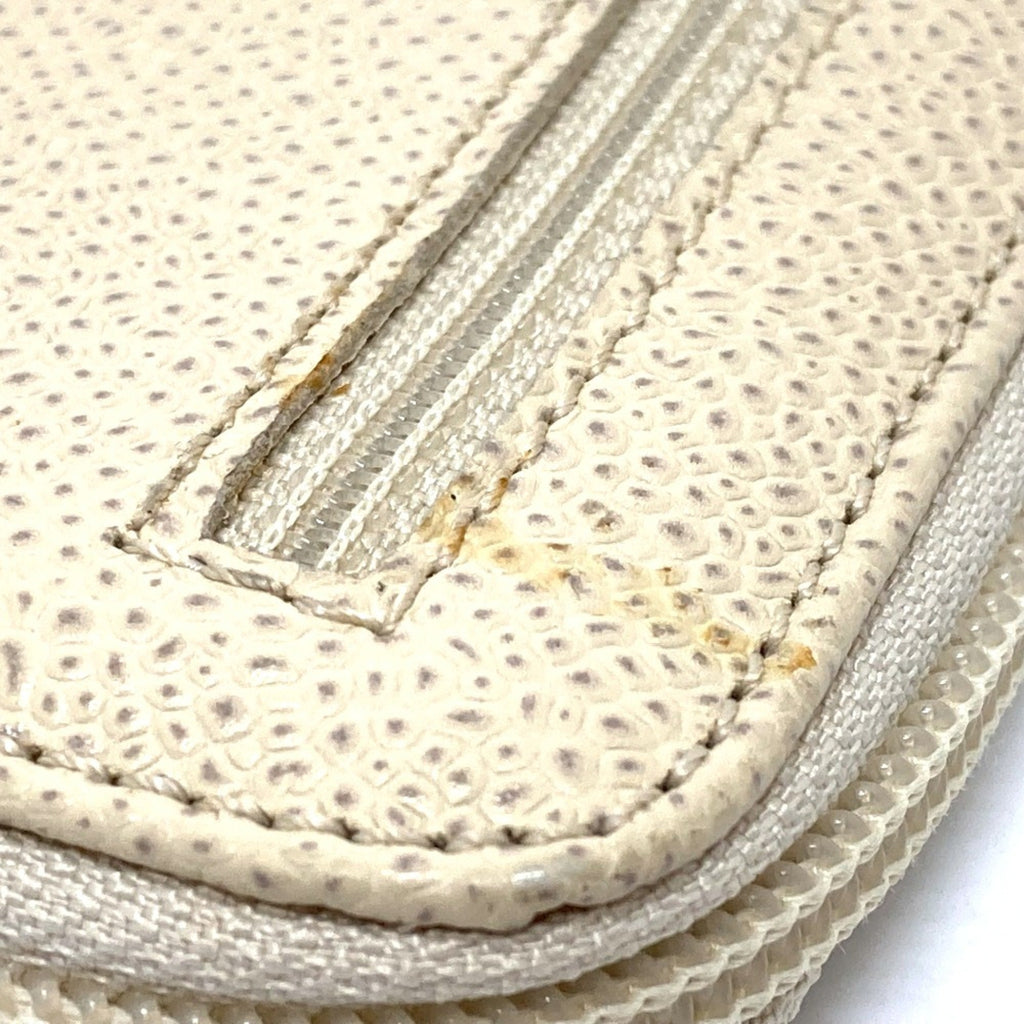 Chanel Beige Leather Long Wallet (Bi-Fold)