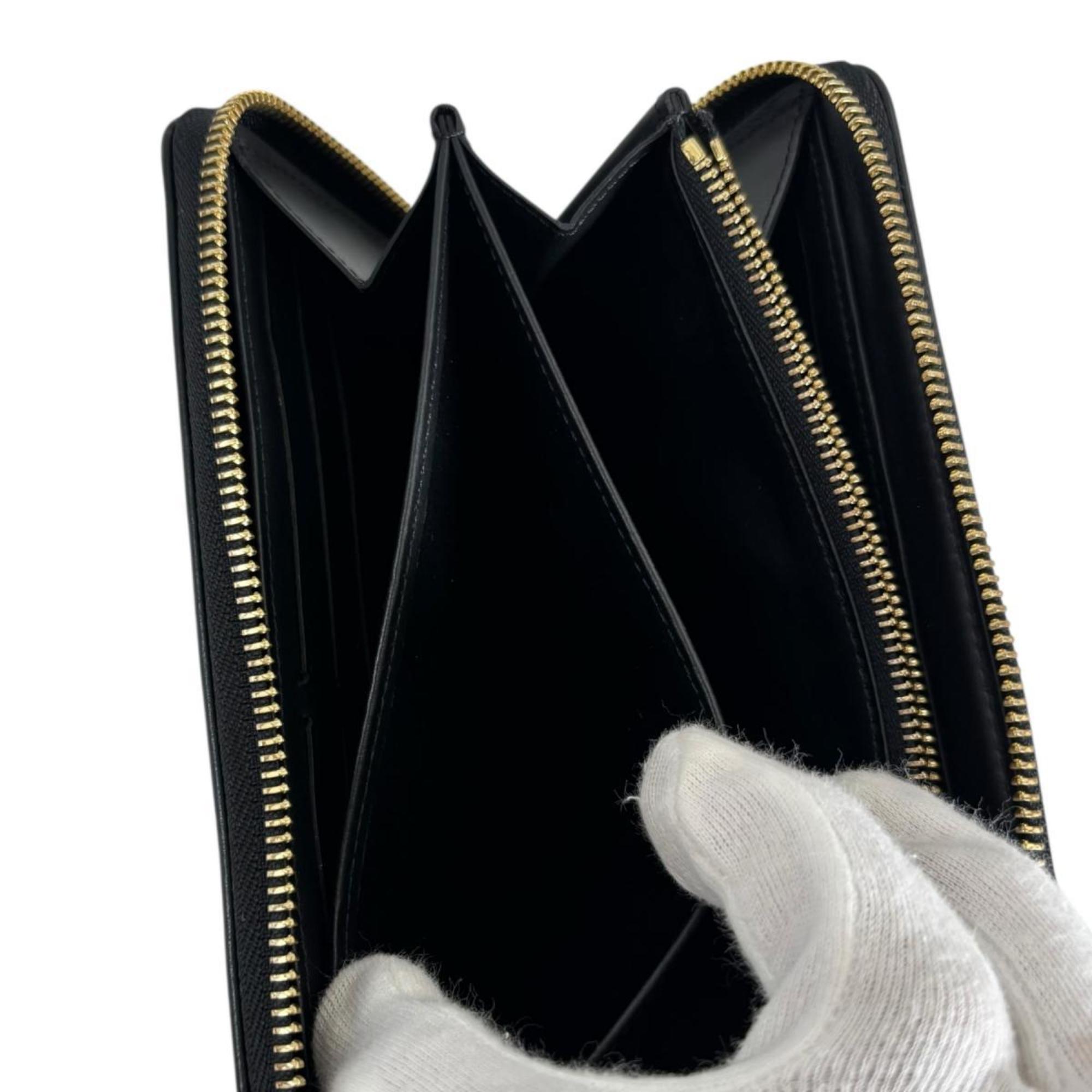 Louis Vuitton Monogram Black Noir Leather Long Wallet