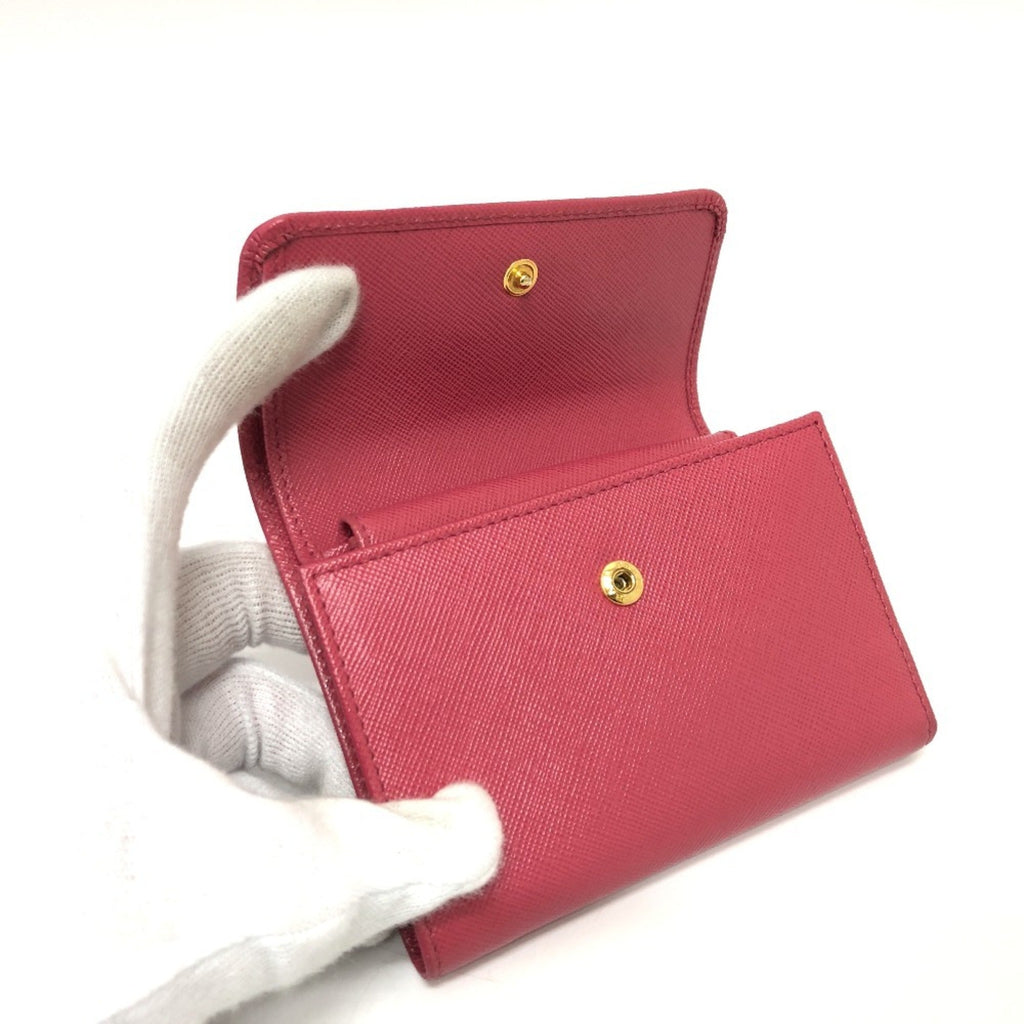 Prada Peonia Pink Saffiano Wallet (Tri-Fold)