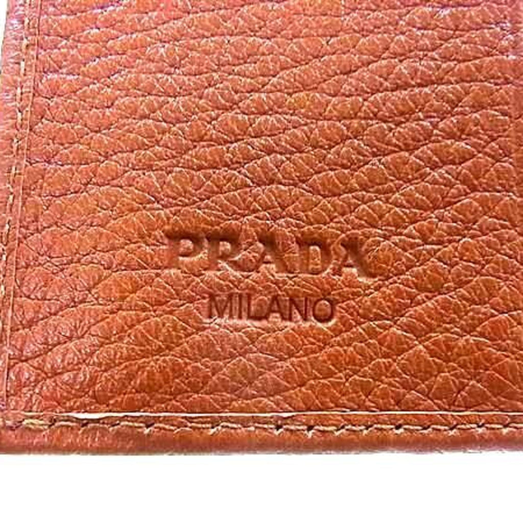 Prada Brown Leather Wallet (Tri-Fold)