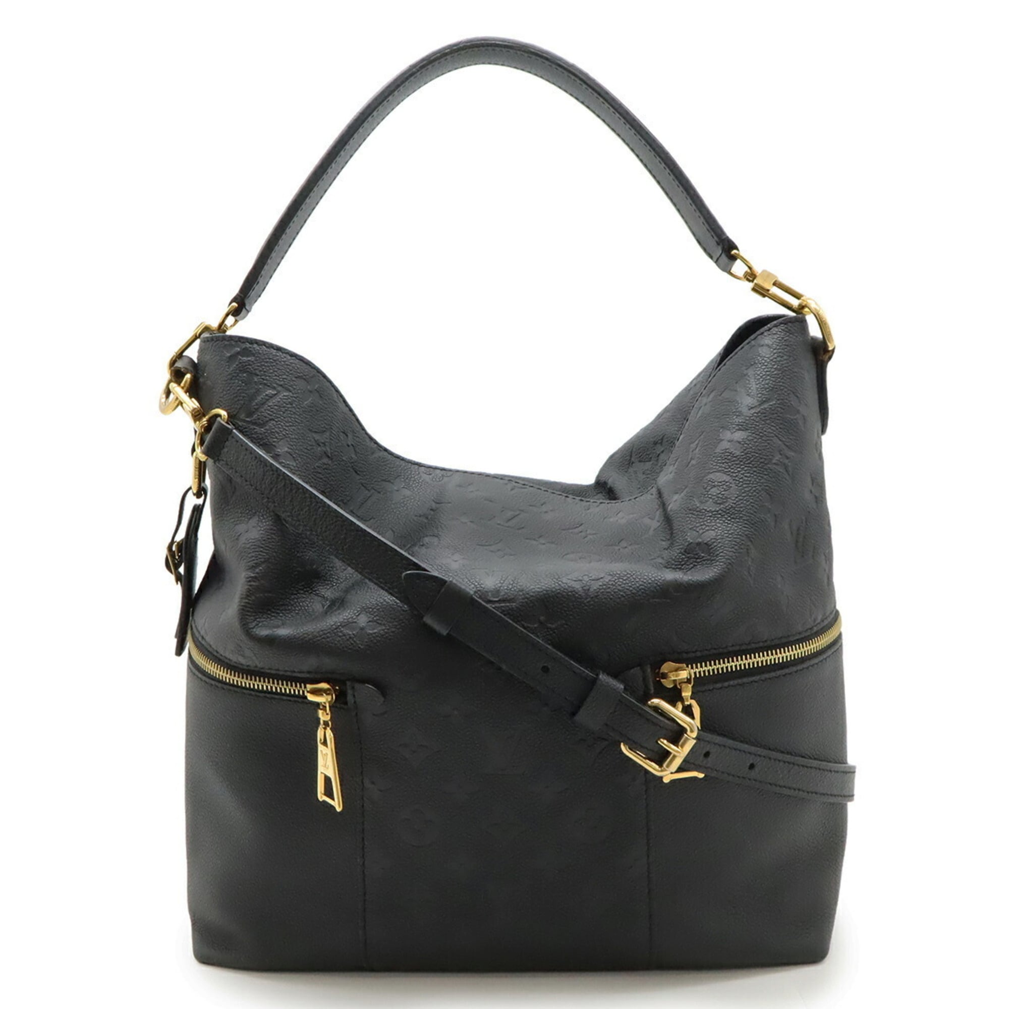 Louis Vuitton Black Noir Monogram Empreinte Shoulder Bag
