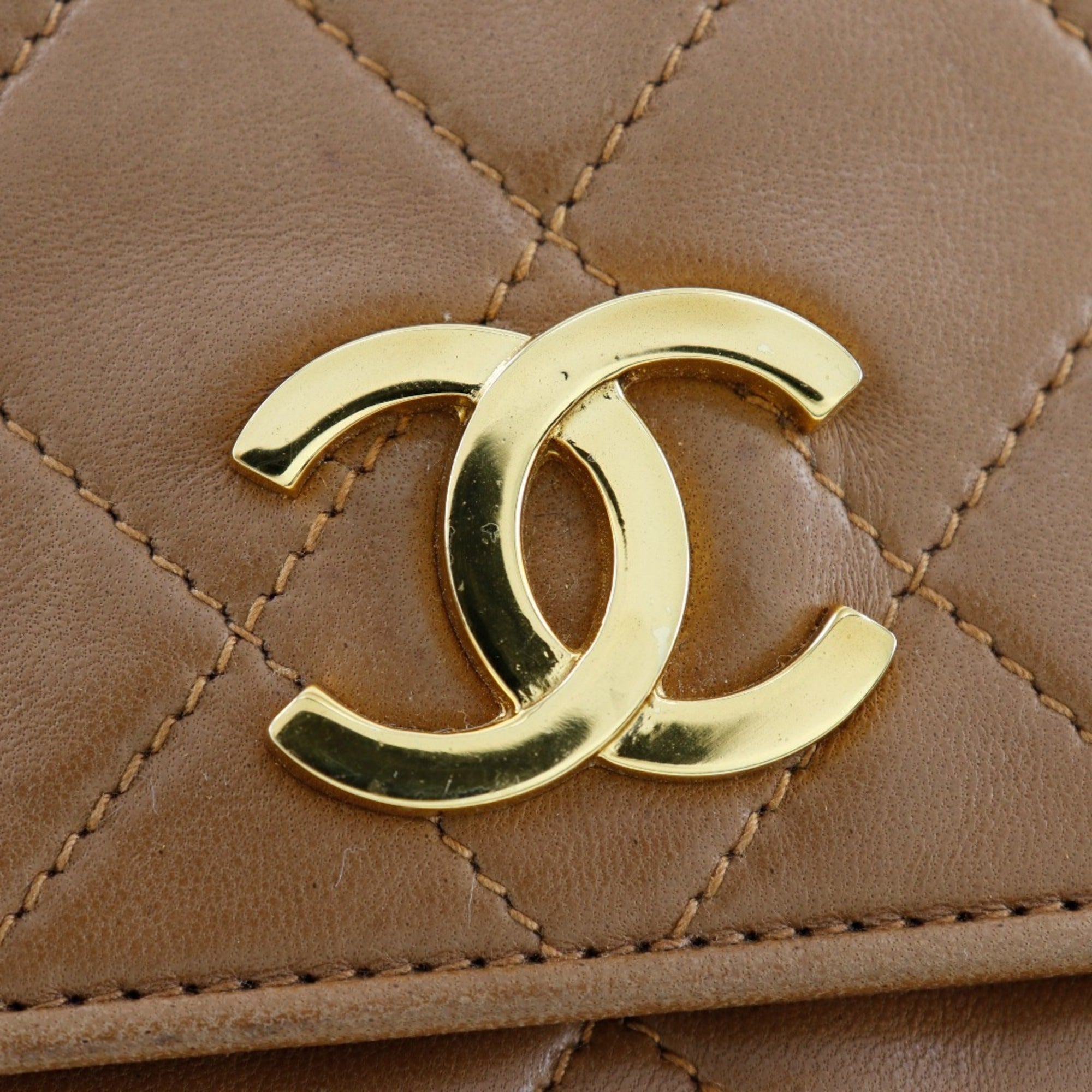 Chanel Beige Leather Handbag