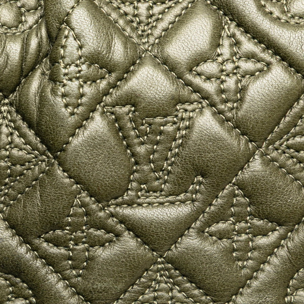 Louis Vuitton Black Khaki Noir Leather Handbag Shoulder Bag