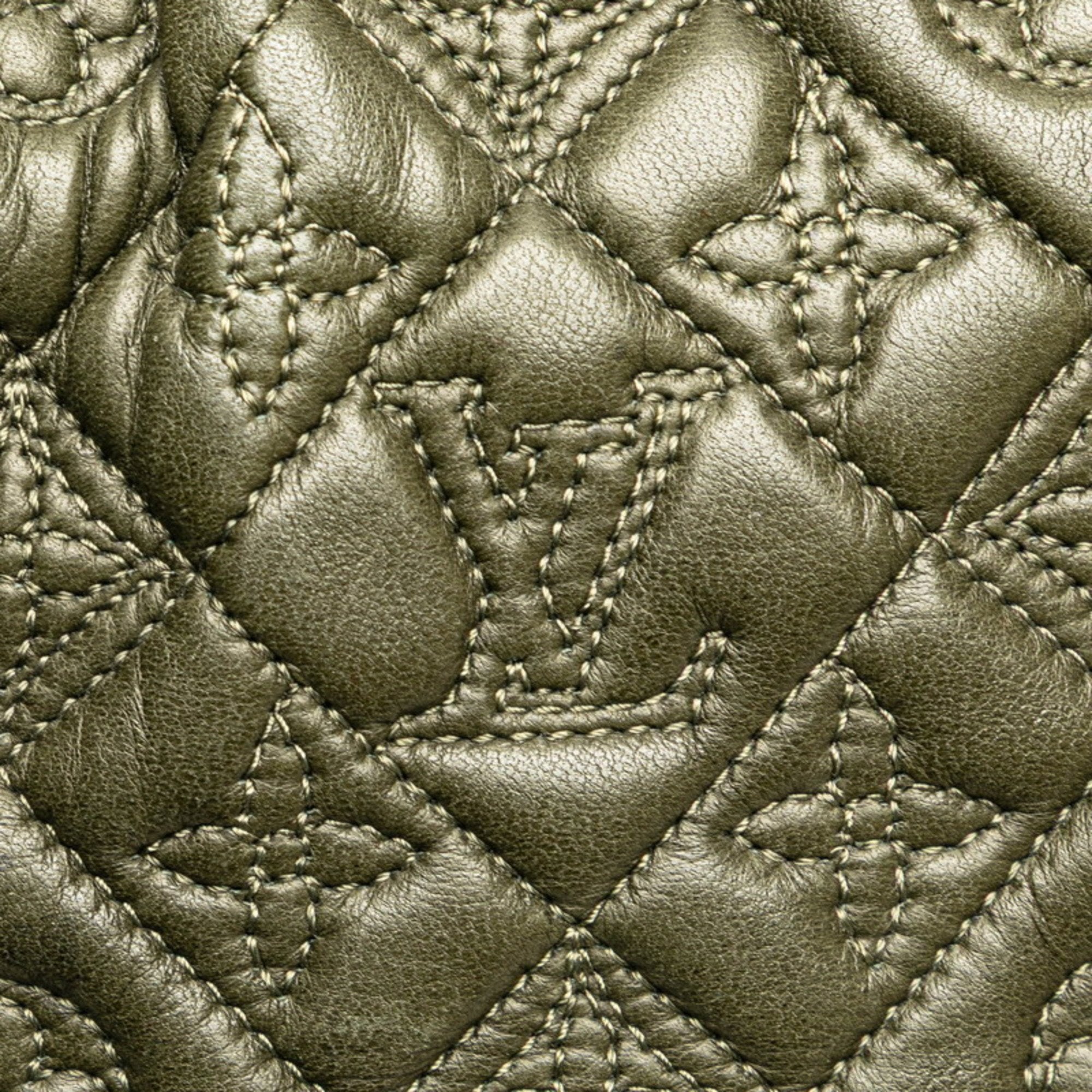 Louis Vuitton Black Khaki Noir Leather Handbag Shoulder Bag