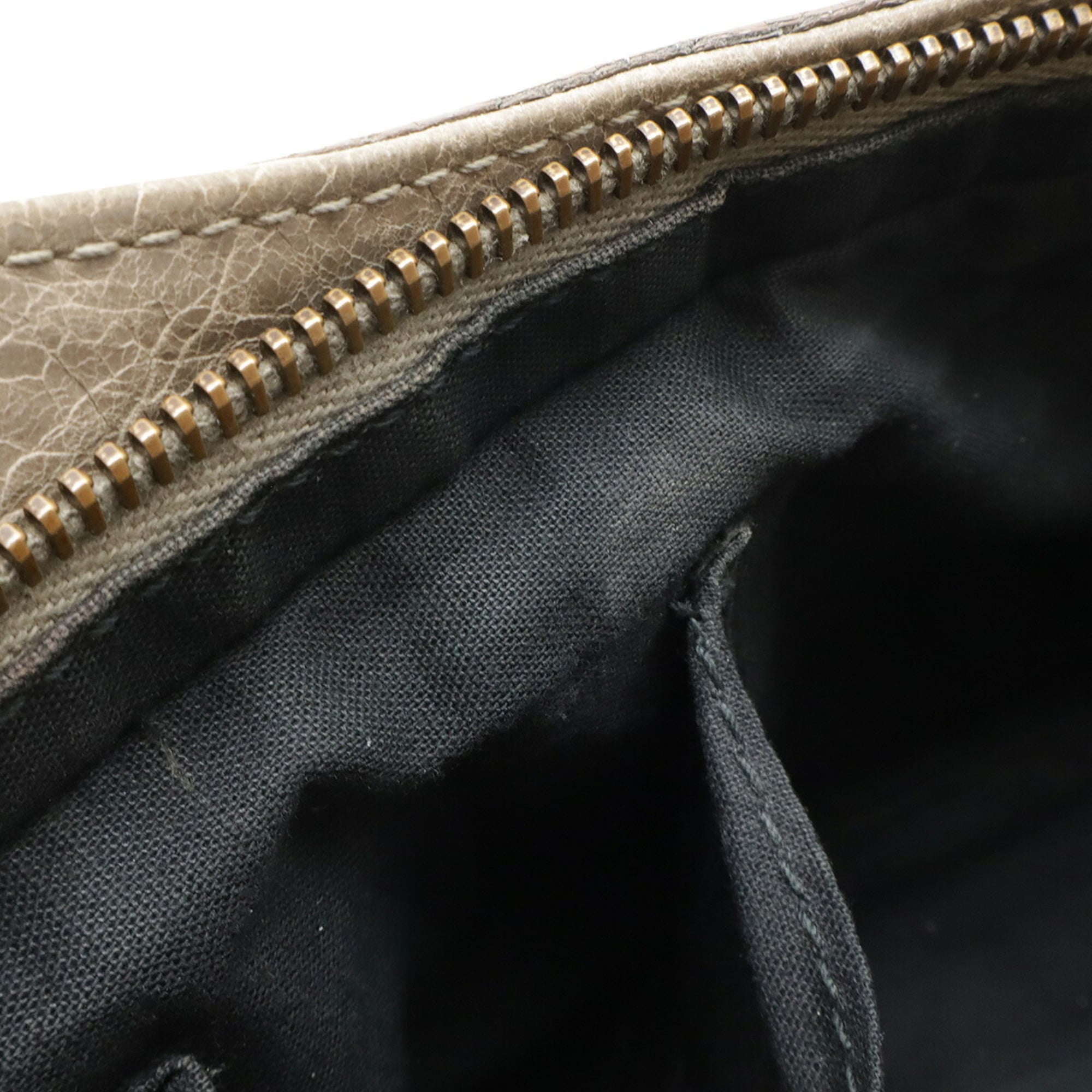 Balenciaga Grayish Leather Clutch Bag Pochette Shoulder