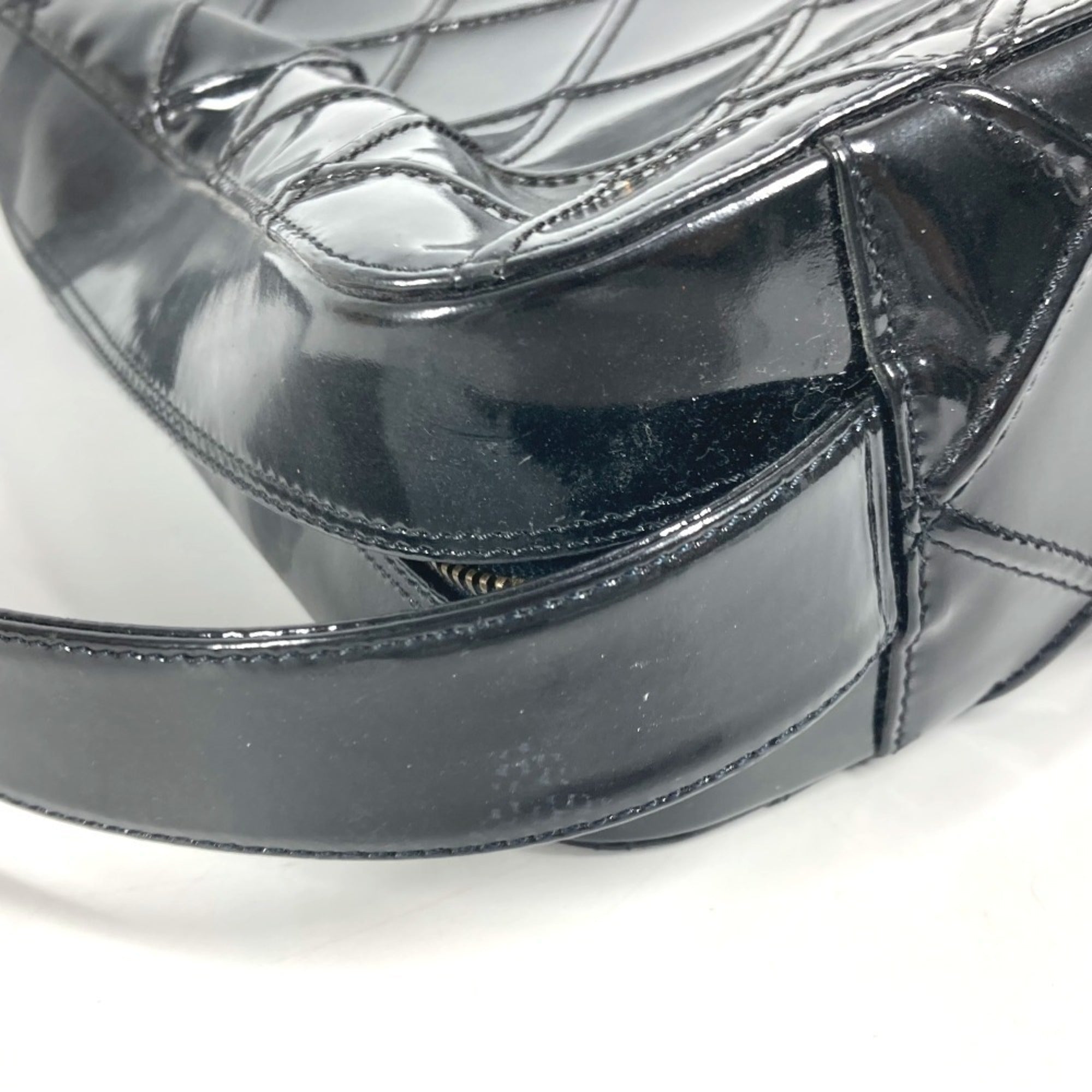 Chanel Black Patent Leather Handbag Shoulder Bag