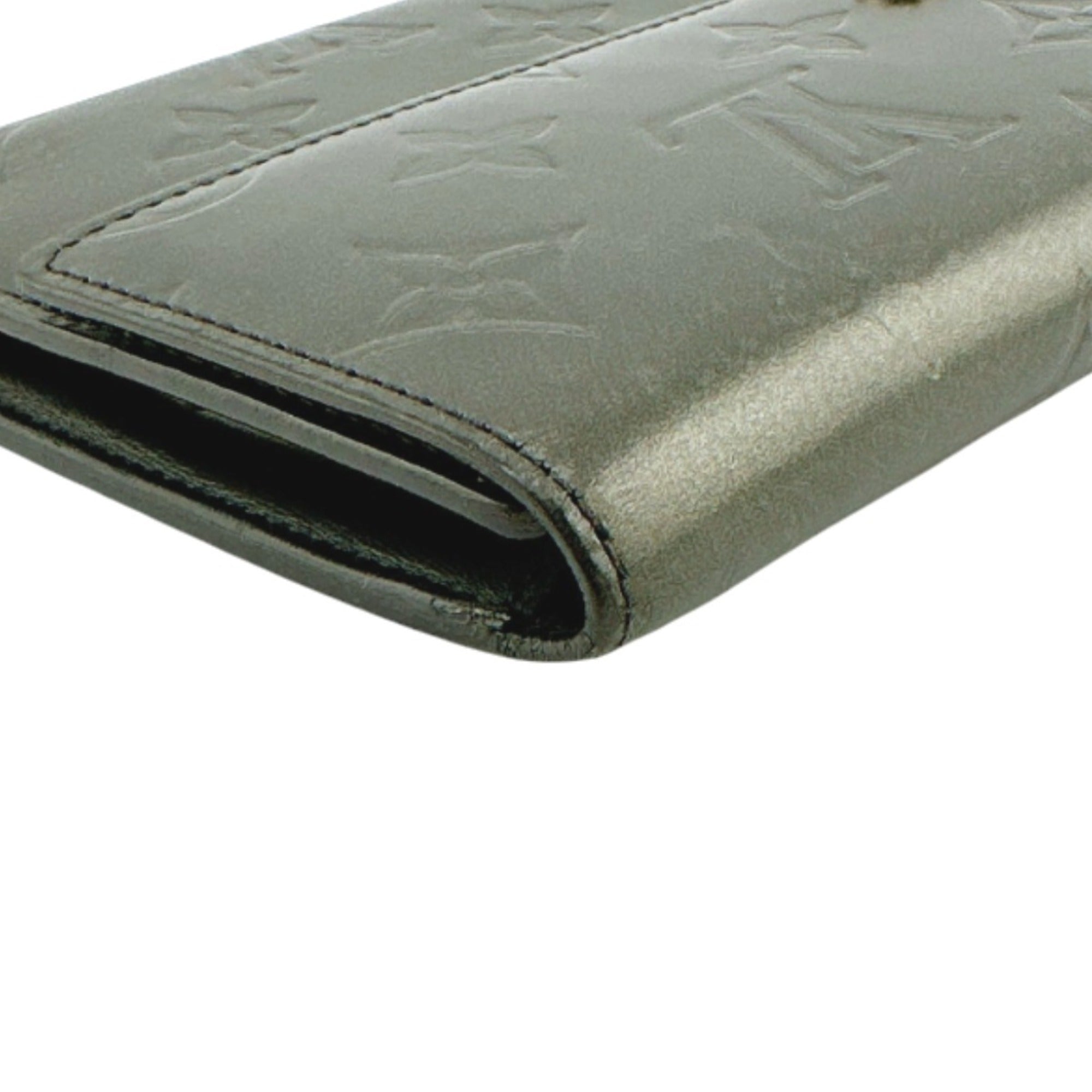 Louis Vuitton Monogram Mat Black Noir Monogram Mat Wallet (Tri-Fold)