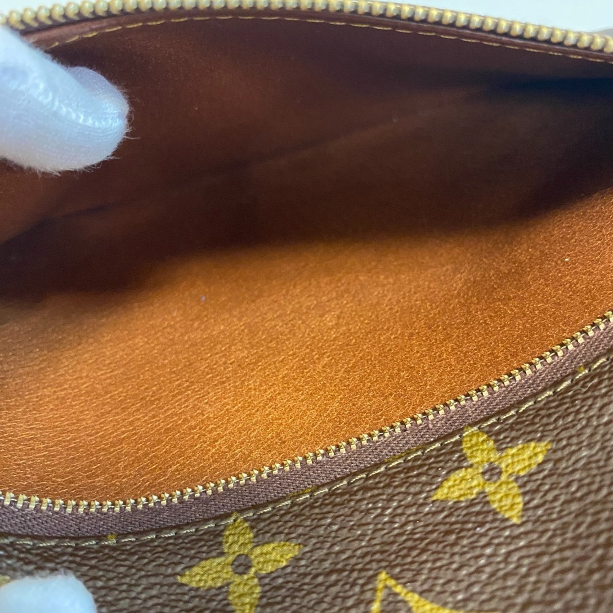 Louis Vuitton Brown Monogram Leather Clutch Bag