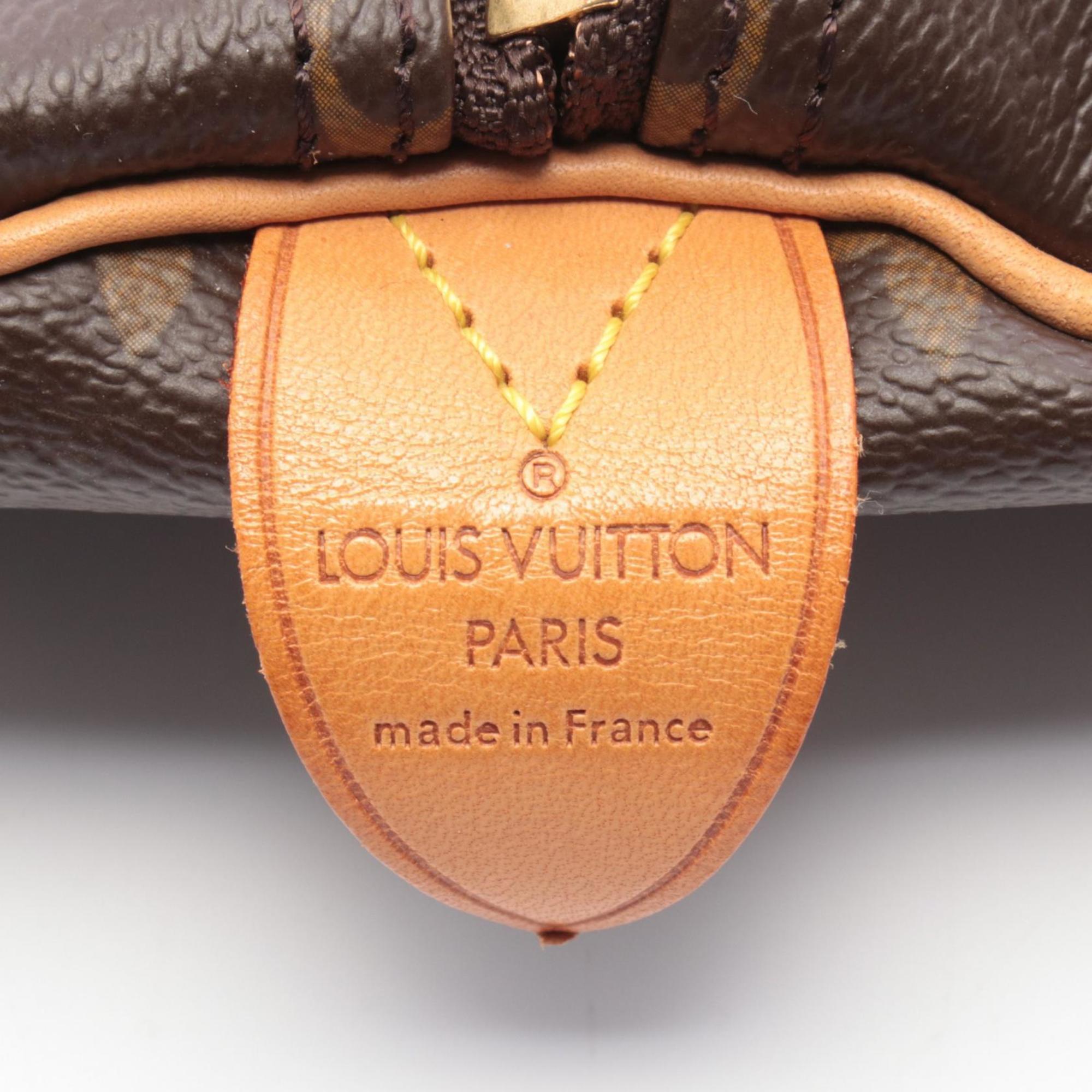 Louis Vuitton Brown Monogram Coated Canvas Leather Boston Bag Handbag