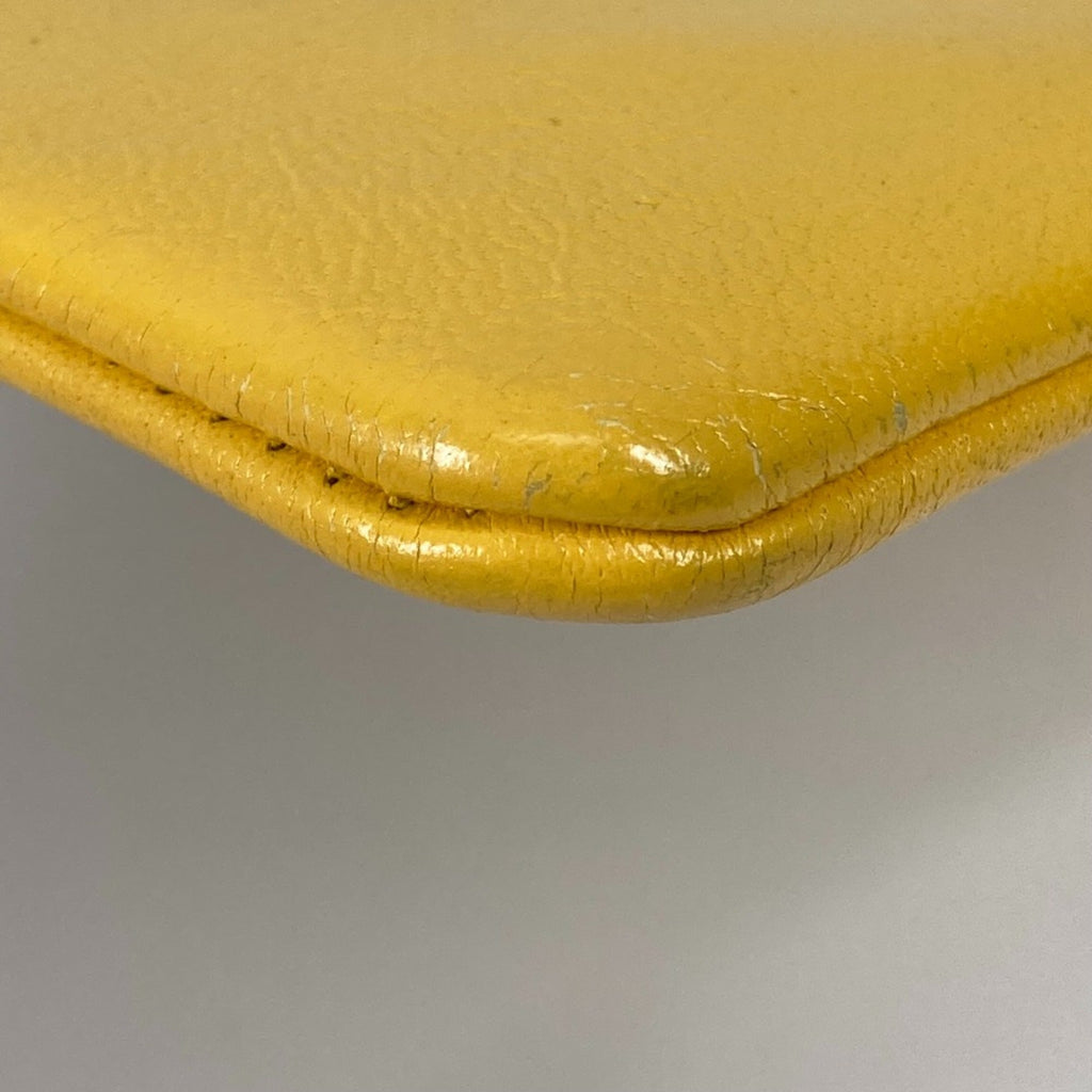 Celine White Leather Clutch Bag
