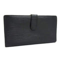 Louis Vuitton Black Leather Long Wallet