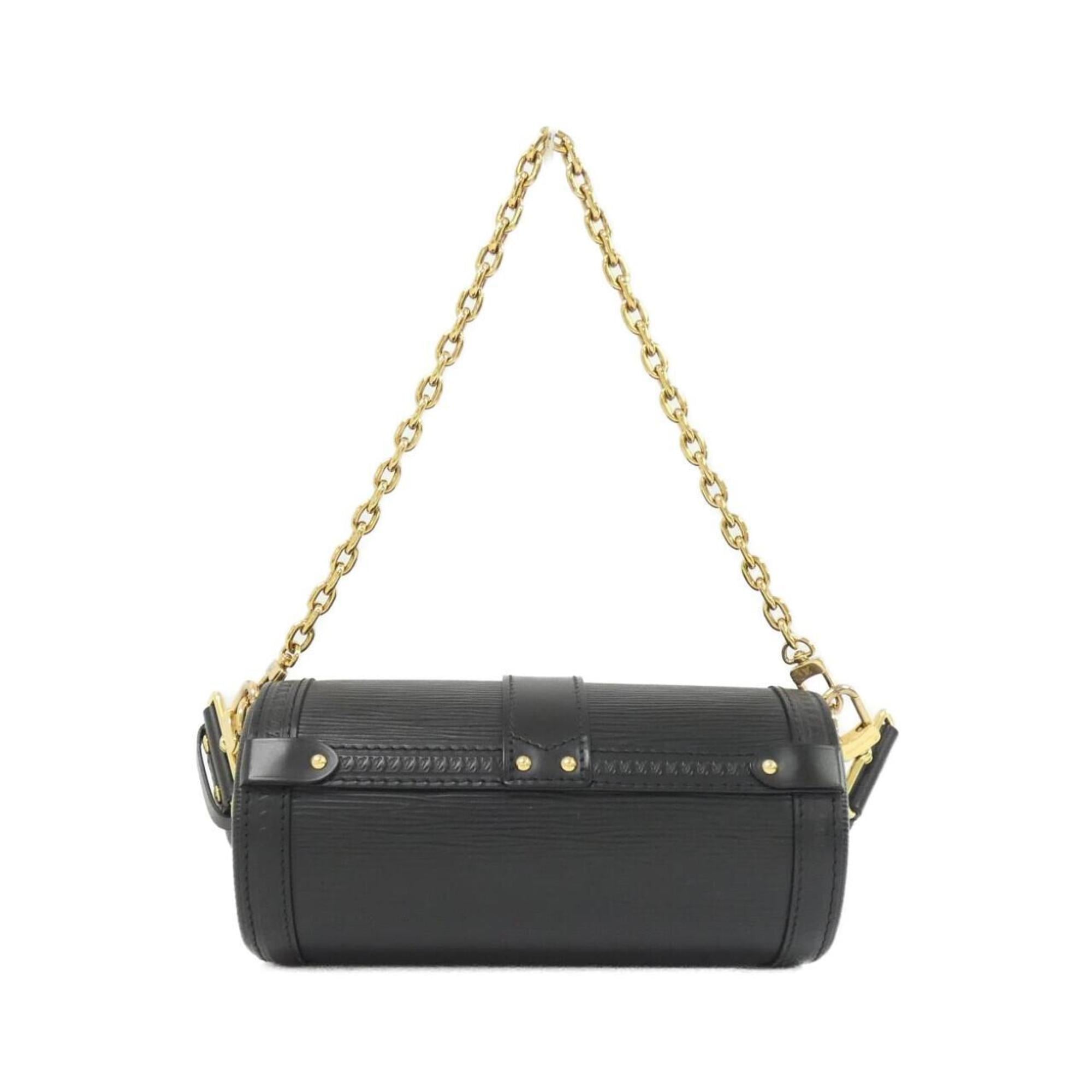 Louis Vuitton Black Leather Shoulder Bag
