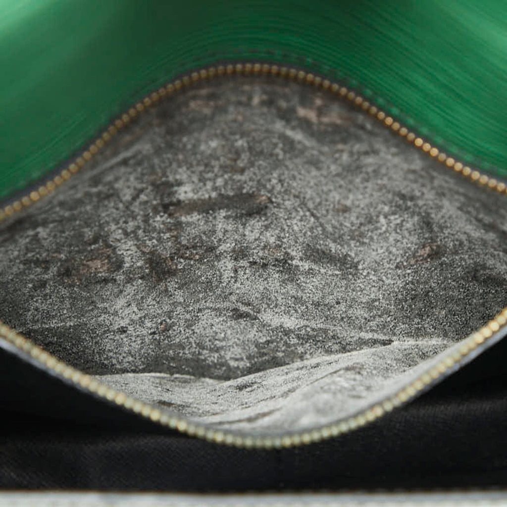 Louis Vuitton Borneo Green Leather Shoulder Bag