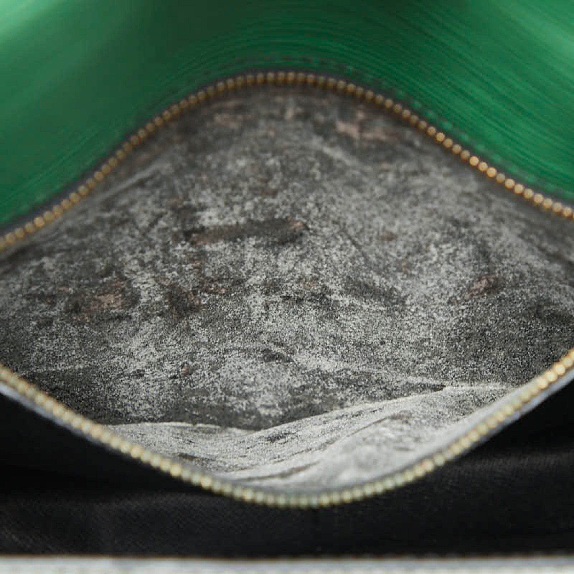 Louis Vuitton Borneo Green Leather Shoulder Bag