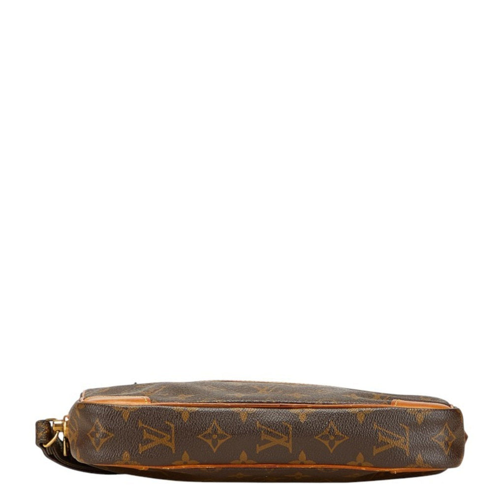 Louis Vuitton Brown Pvc Leather Clutch Bag Handbag