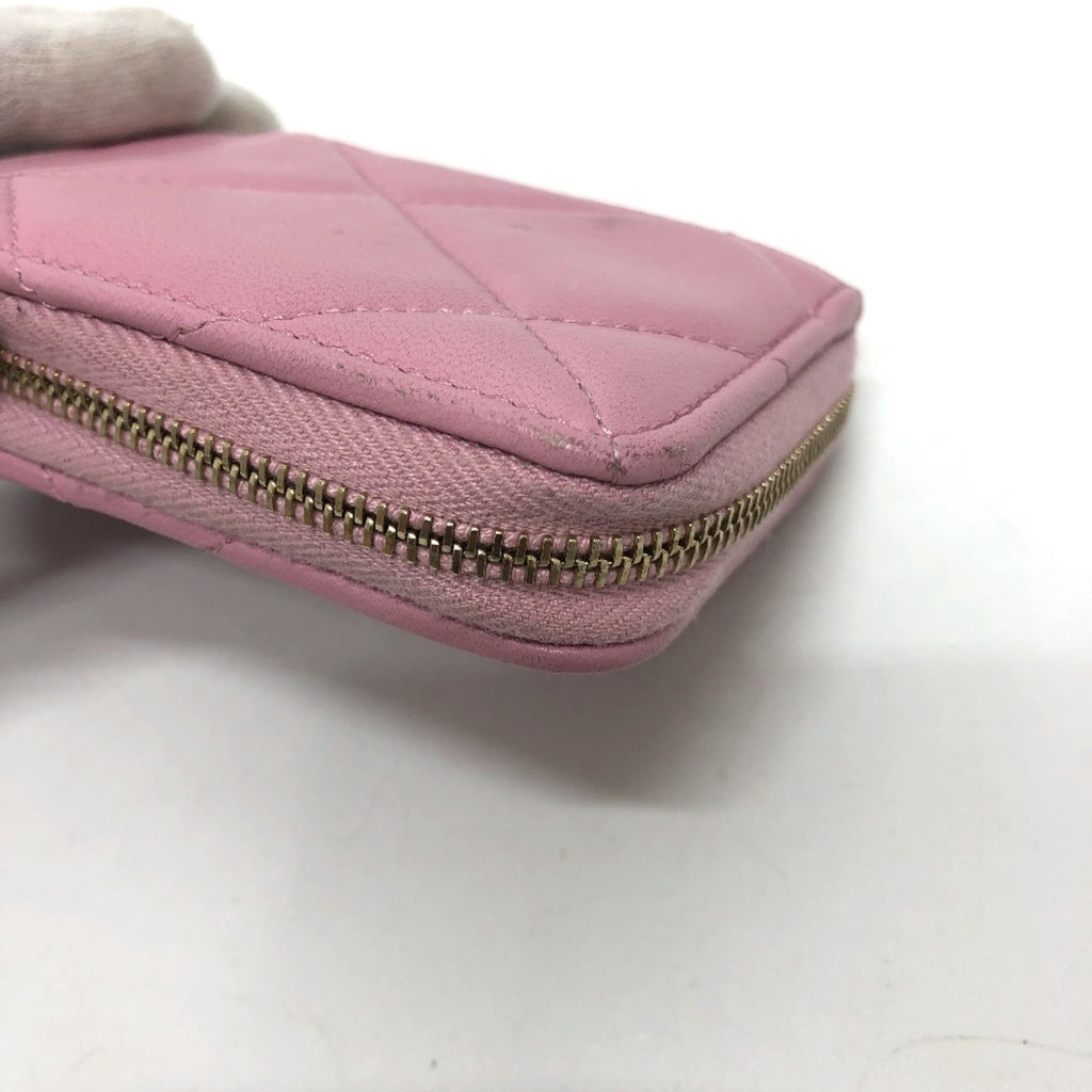 Chanel Pink Leather Coin Purse/Coin Case