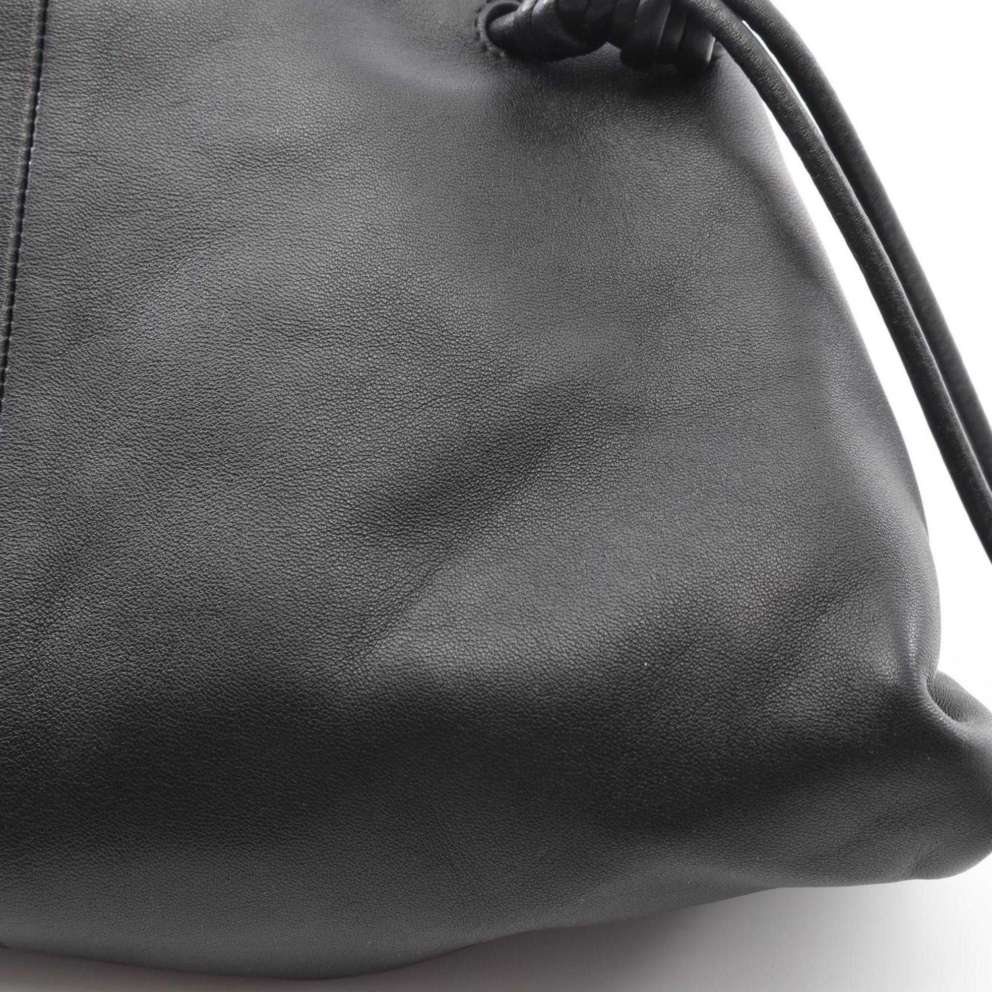 Bottega Veneta Black Leather Clutch Bag