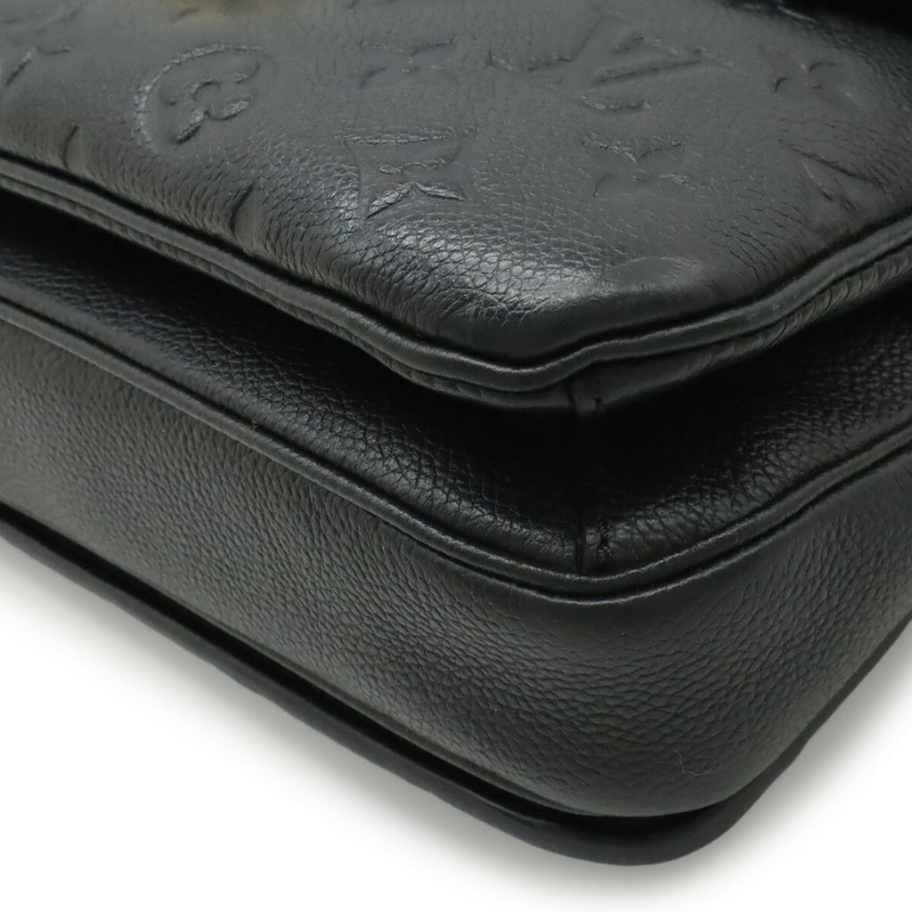 Louis Vuitton Black Noir Monogram Empreinte Handbag Pochette