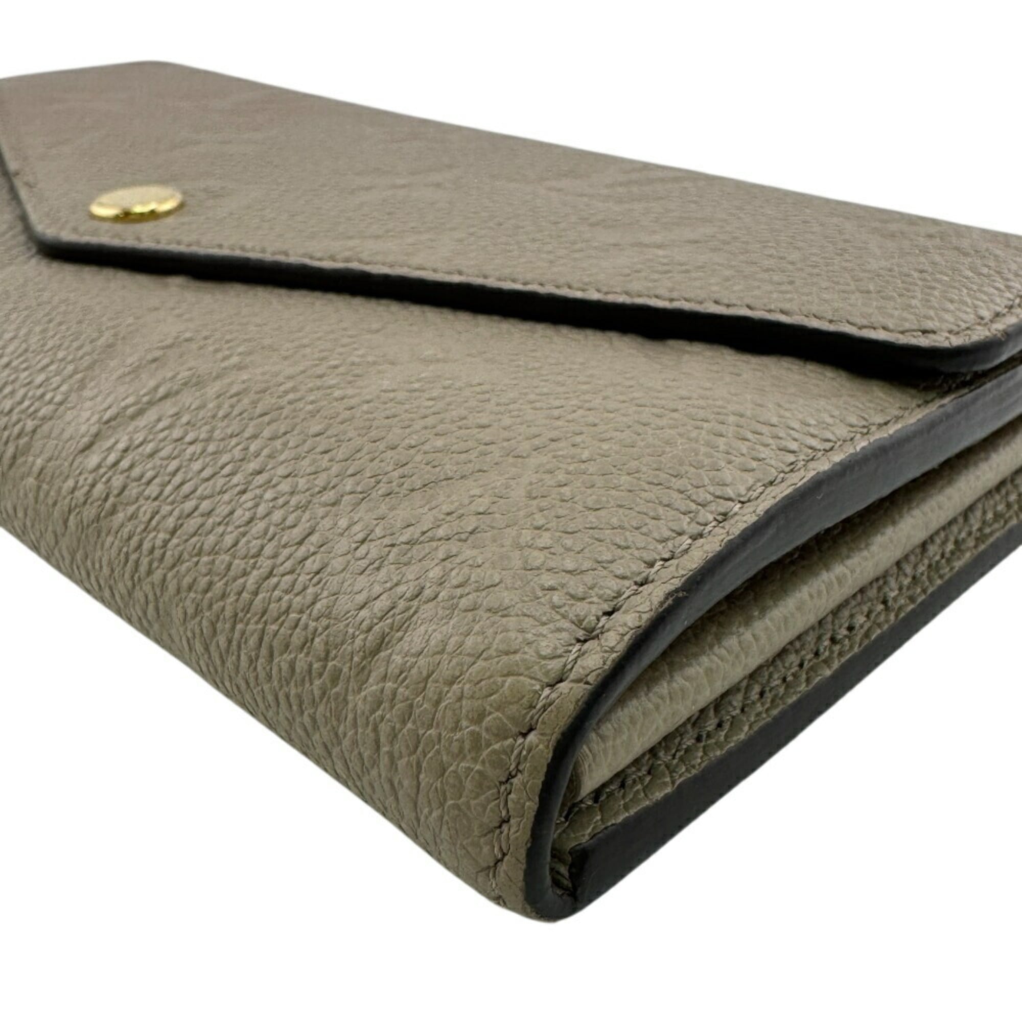 Louis Vuitton Beige Galle Monogram Empreinte Leather Long Wallet