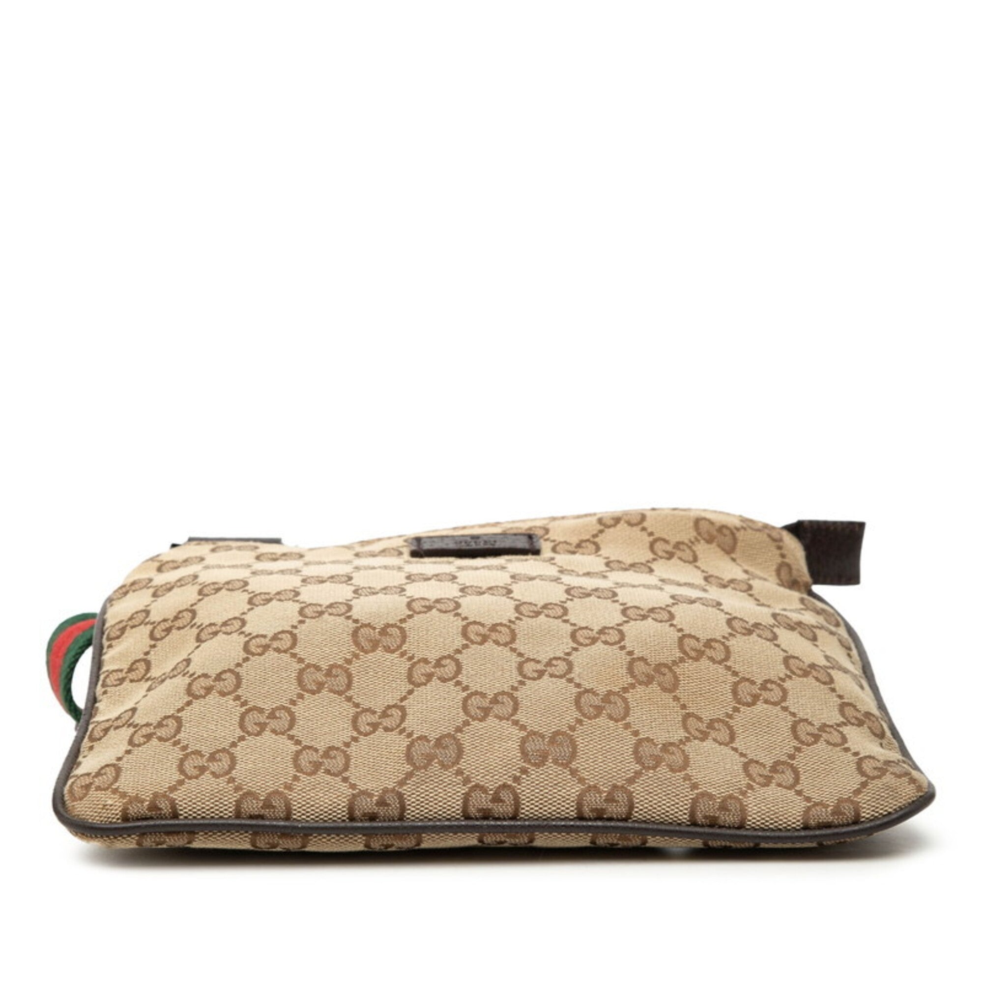 Gucci Beige Multi-Color Canvas Leather Shoulder Bag (Pre-Owned)