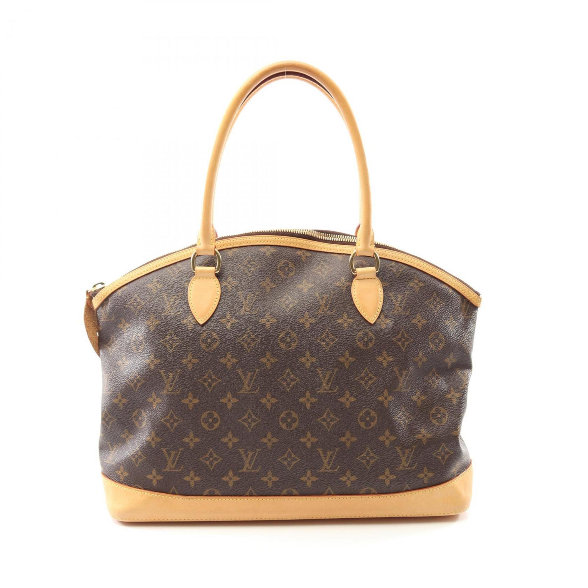 Louis Vuitton Brown Coated Canvas Leather Tote Bag