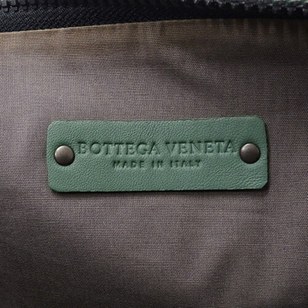 Bottega Veneta Black Blue Red Color Leather Nylon Clutch Bag