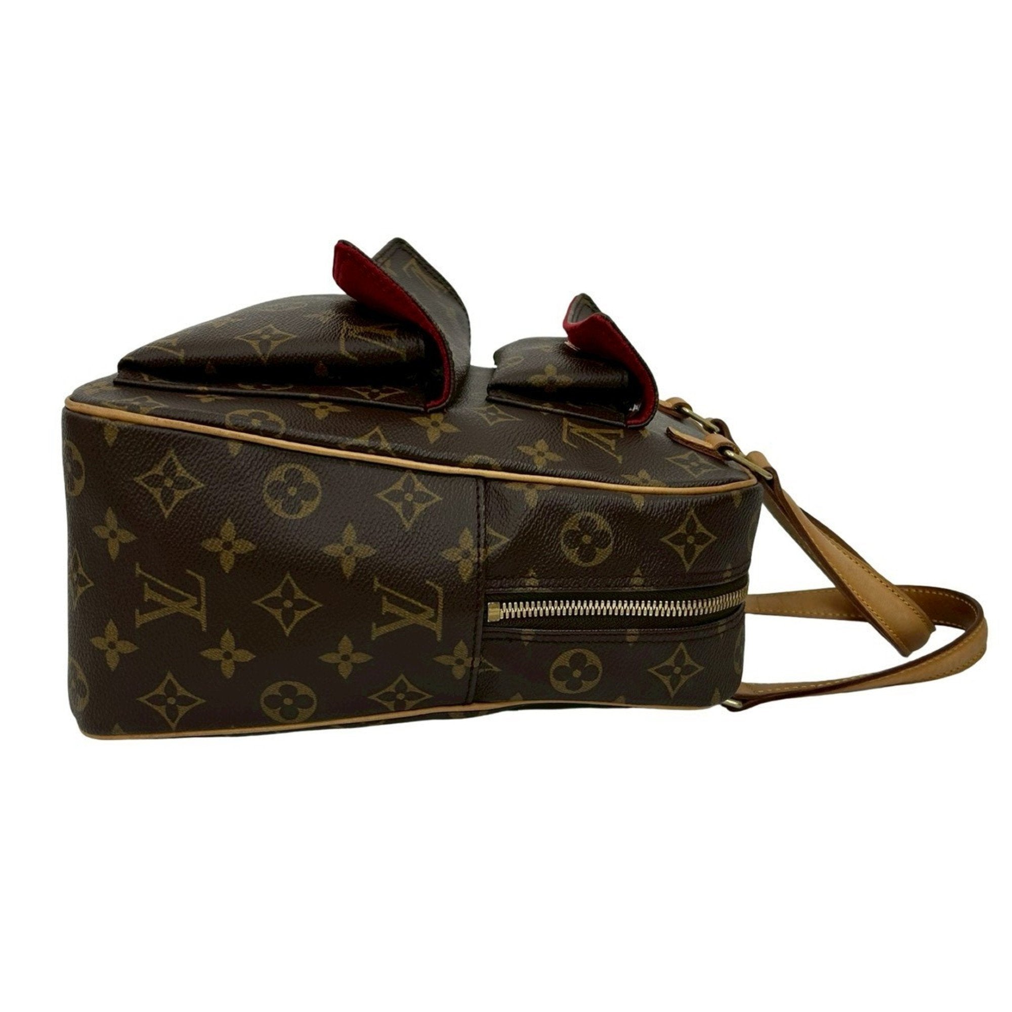 Louis Vuitton Brown Leather Pvc Boston Bag Handbag