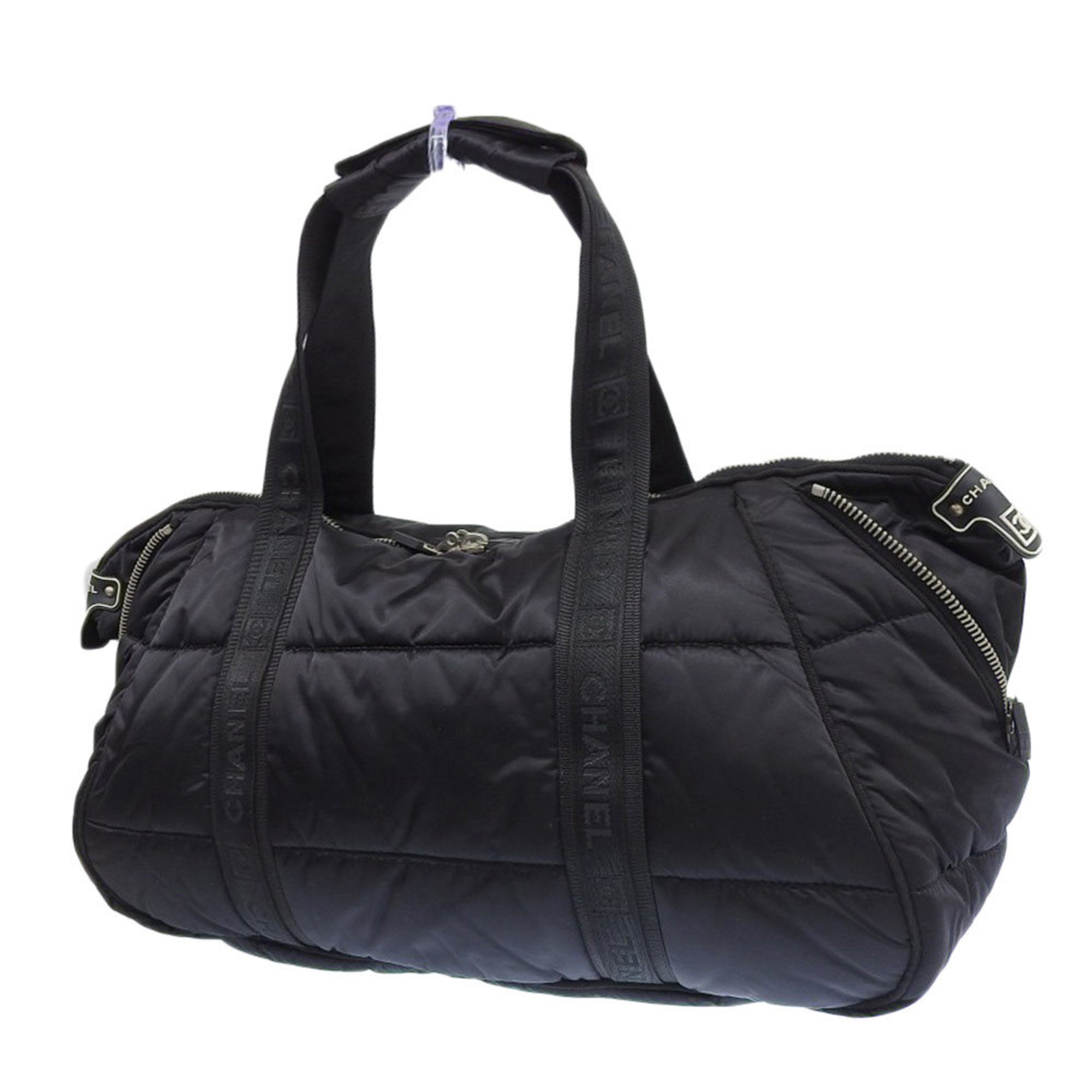 Chanel Black Nylon Boston Bag