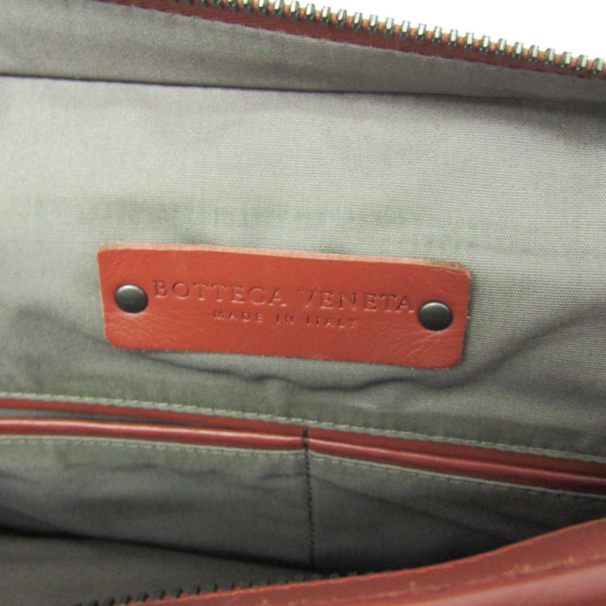 Bottega Veneta Soft Slim Briefcase Intrecciato Nappa Red Leather Briefcase Bag