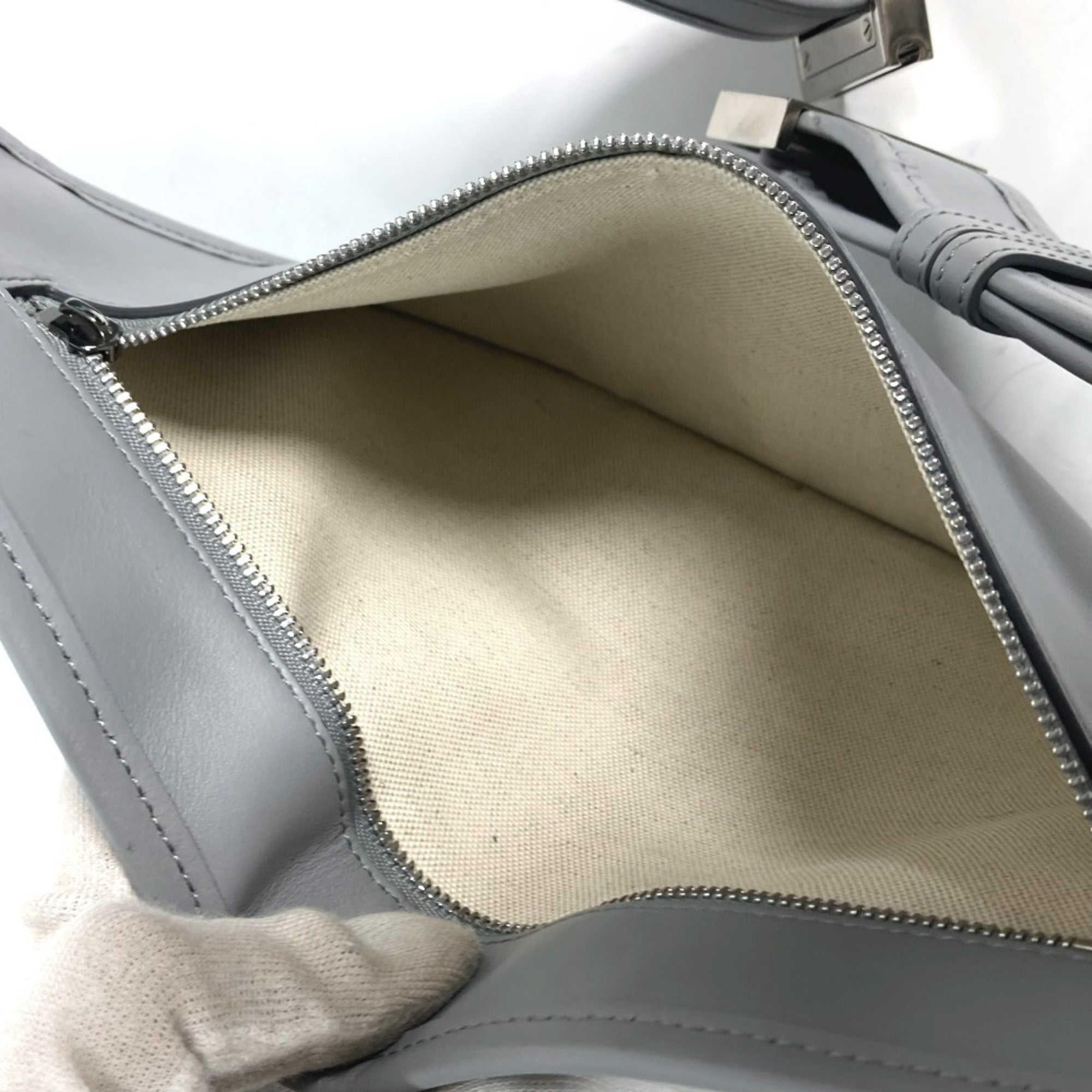 Burberry Gray Leather Fanny Pack