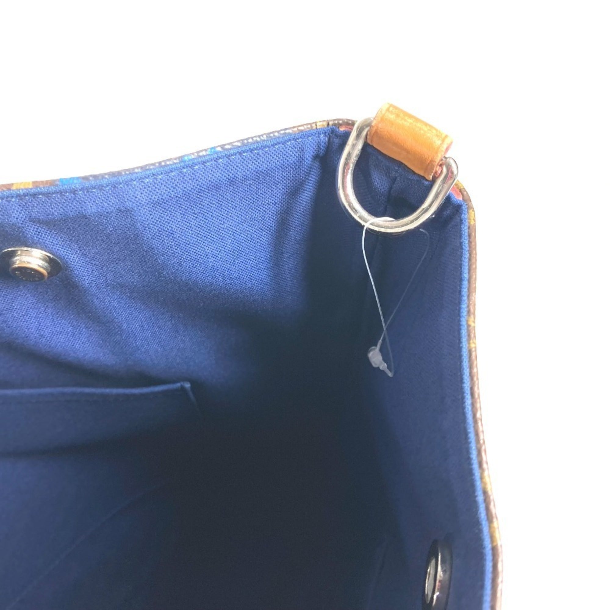 Louis Vuitton Blue Brown Monogram Monogram Shoulder Bag Tote Bag