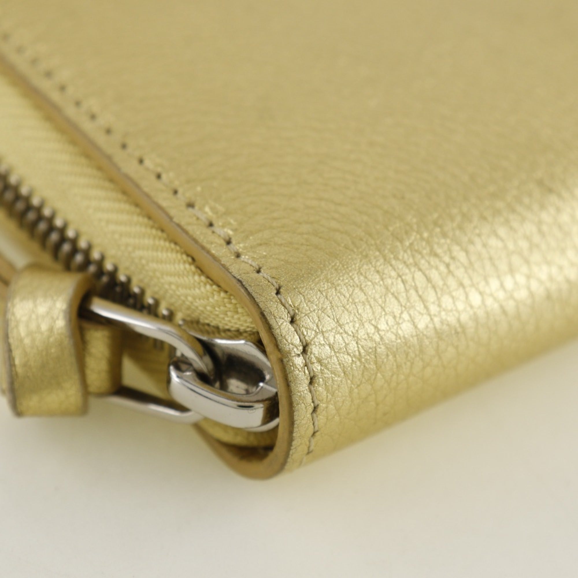 Louis Vuitton Gold Leather Long Wallet