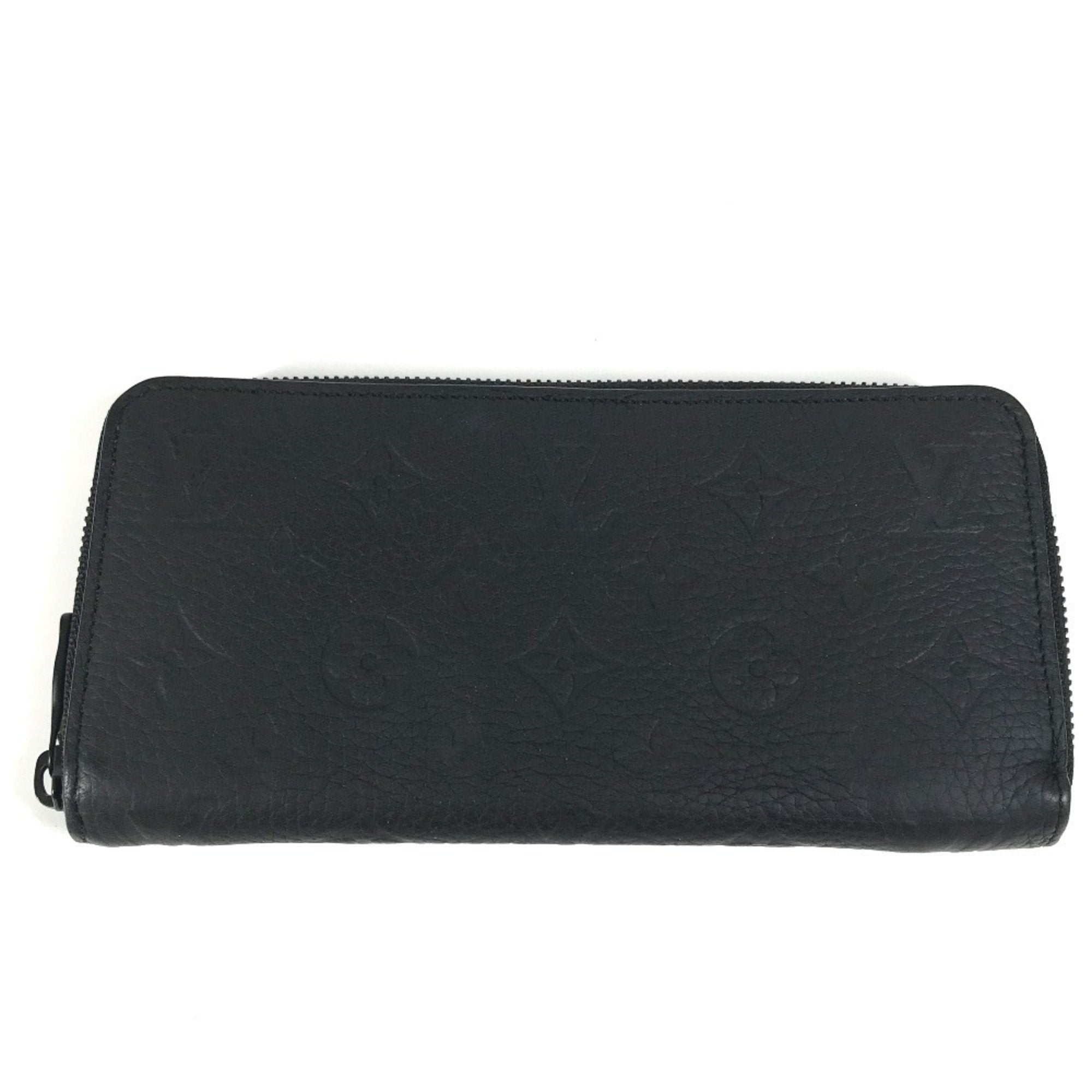Louis Vuitton Black Noir Leather Long Wallet